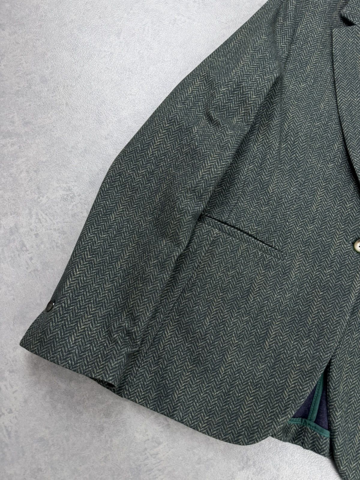Circolo 1901 Circolo 1901 Womens Jersey Blazer Green Herringbone Size 46 Size L / US 10 / IT 46 - 3 Thumbnail