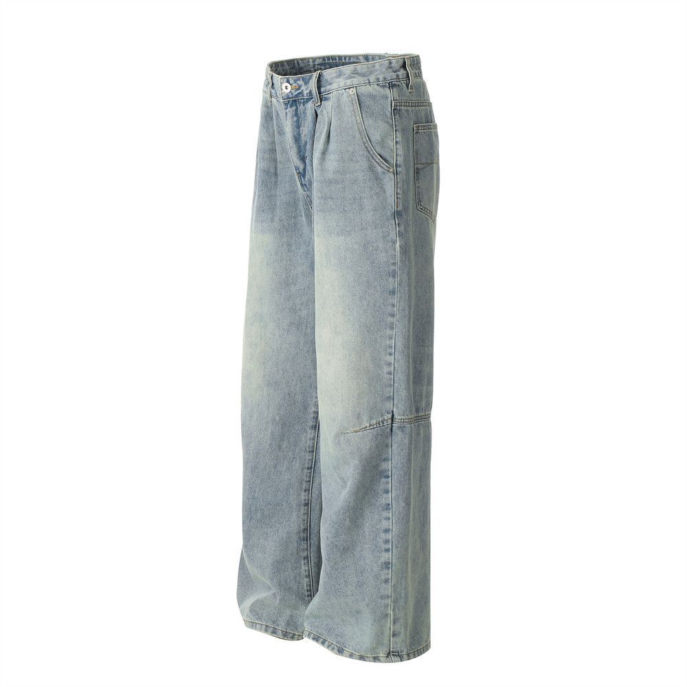 Japanese Brand × Jean Street American washed distressed punk straight jeans Size US 32 / EU 48 - 2 Thumbnail