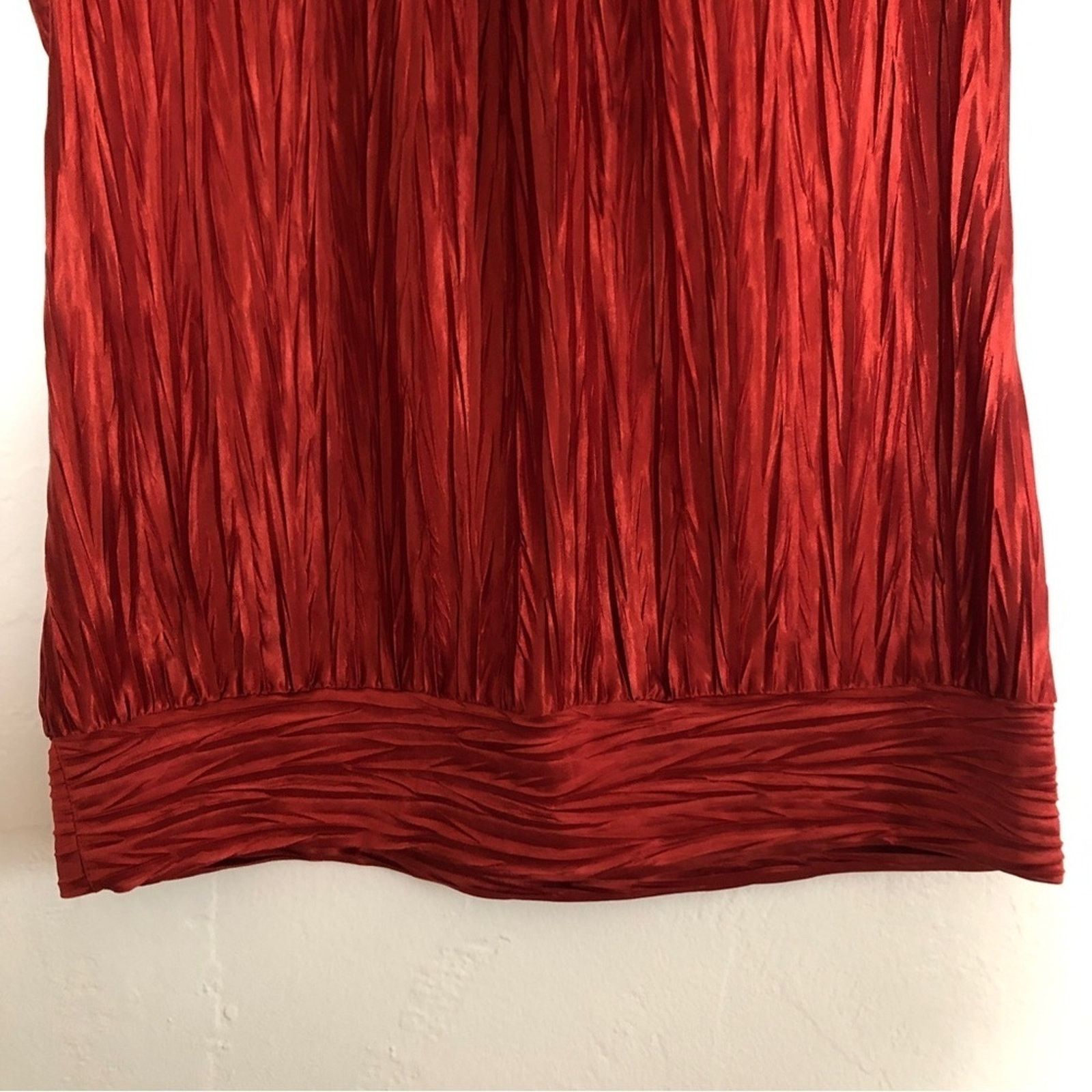 Alyx Alyx Red Crinkle Flutter Flounce Sleeve Shirt Blouse Top Size L / US 10 / IT 46 - 4 Thumbnail