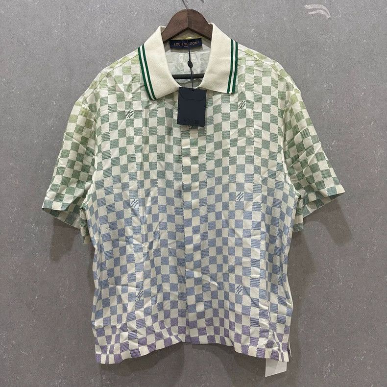 Louis Vuitton Louis Vuitton Checkered Polo Shirt Size US XL / EU 56 / 4 - 1 Thumbnail