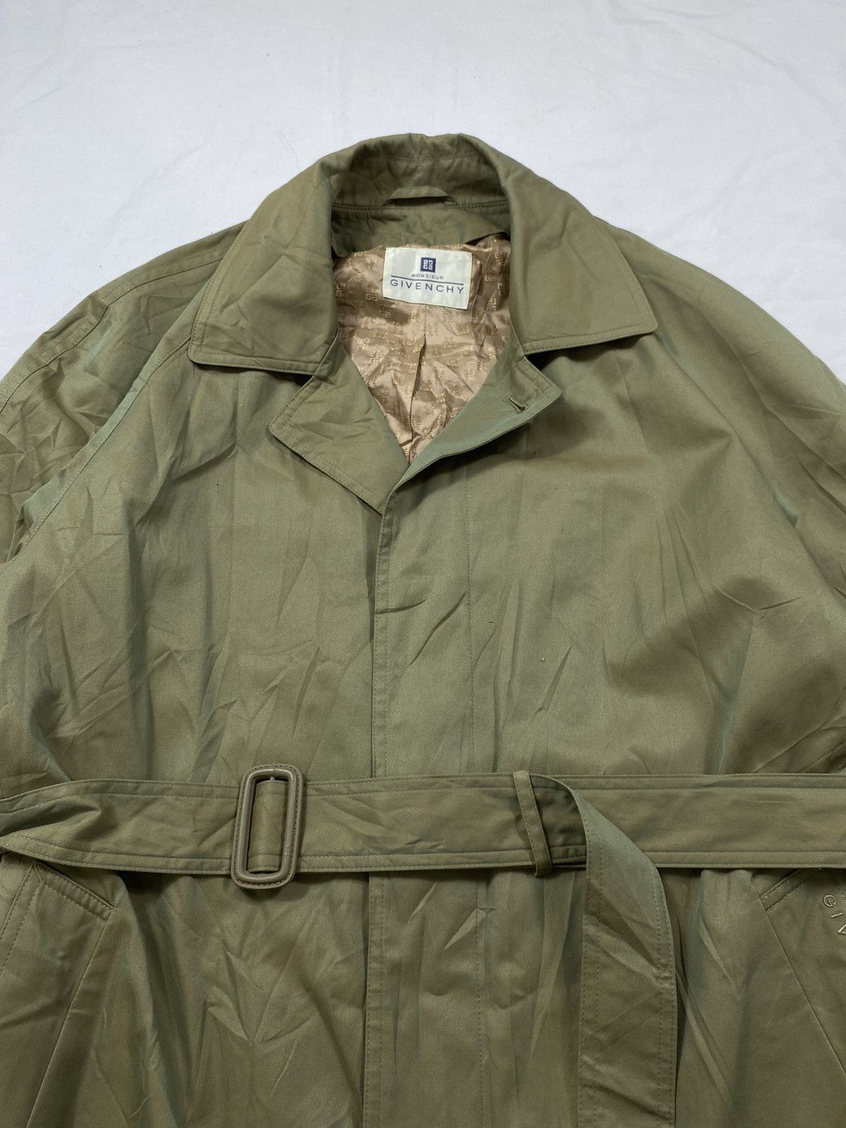 Givenchy Vintage Givenchy Long coat Trench Jacket 80s Size US L / EU 52-54 / 3 - 3 Thumbnail