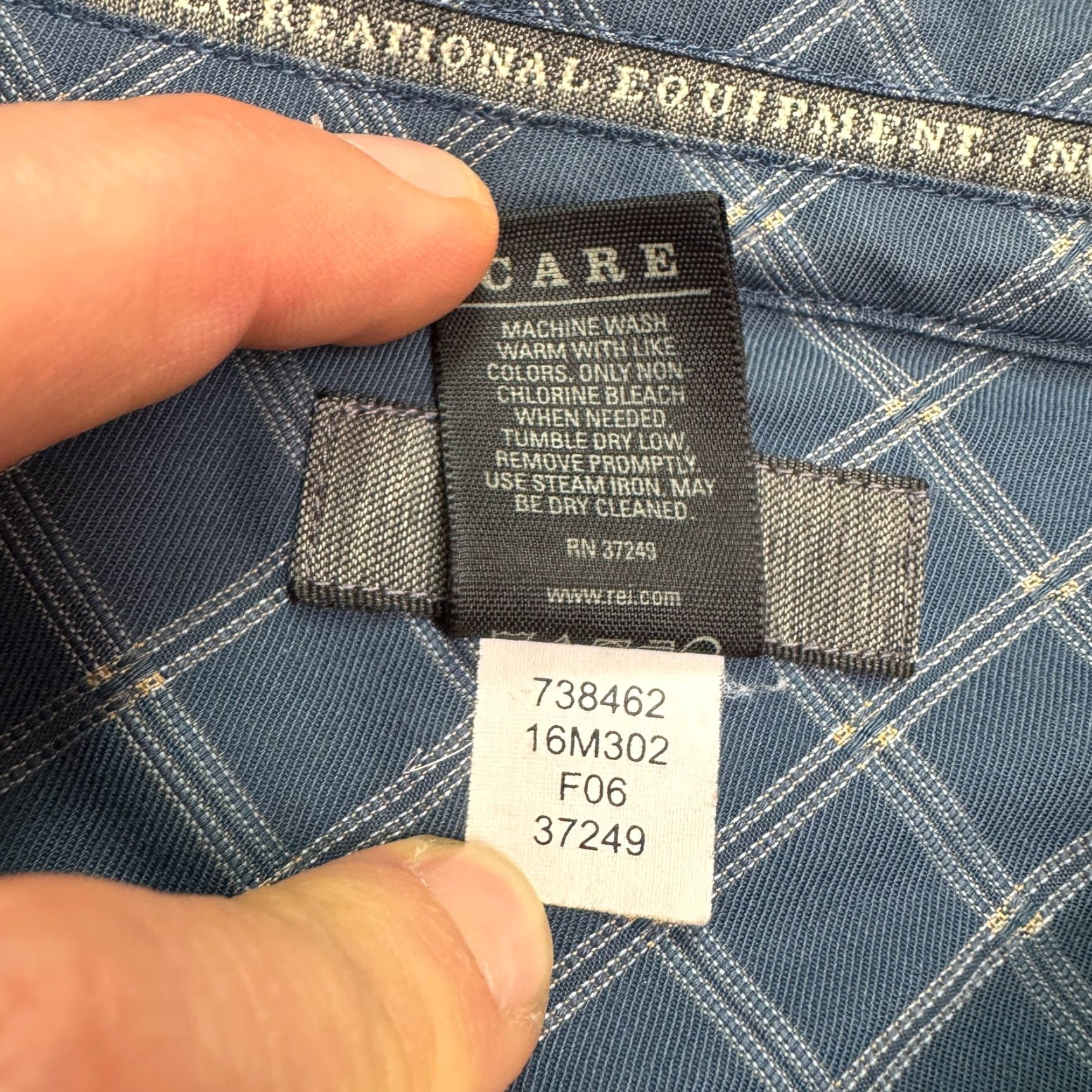 Vintage REI Vintage Y2K Button-Down Shirt Men XL Blue Check Cotton Casual Outdoor Size US XL / EU 56 / 4 - 7 Thumbnail