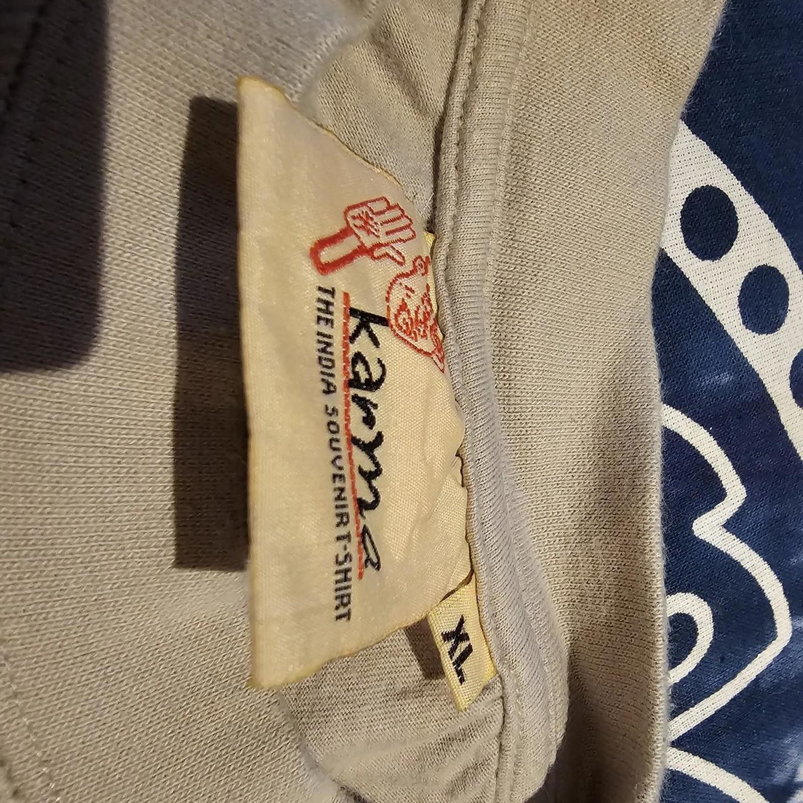 Designer Men's Tan and Orange Karma T-shirt Size US XL / EU 56 / 4 - 4 Thumbnail