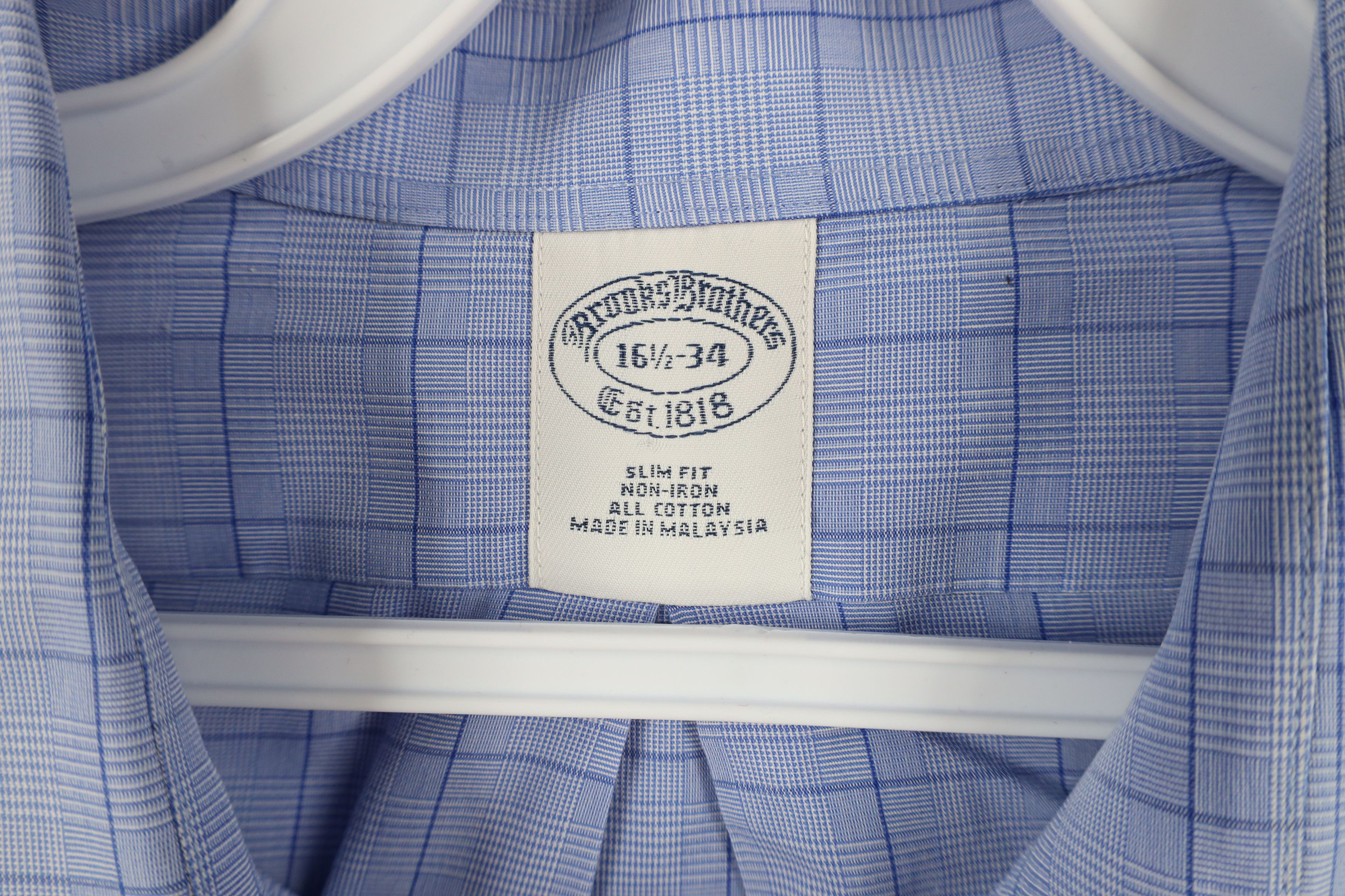 Brooks Brothers × Vintage Vintage 90s Brooks Brothers Fit Non Iron Button Shirt Plaid Size US M / EU 48-50 / 2 - 9 Thumbnail