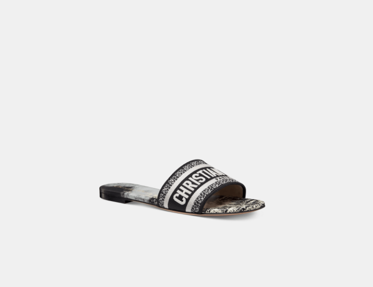 Dior o1w1db10625 KCQ209 Dway Slides in Black/White Size US 6 / IT 36 - 2 Thumbnail