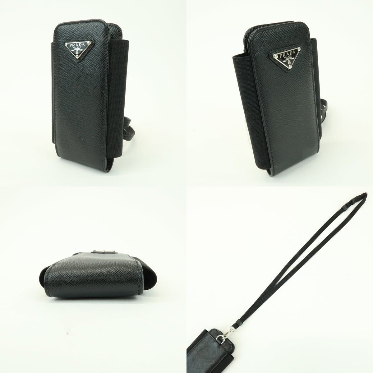 Prada Prada Saffiano Phone Case Black Size ONE SIZE - 3 Thumbnail
