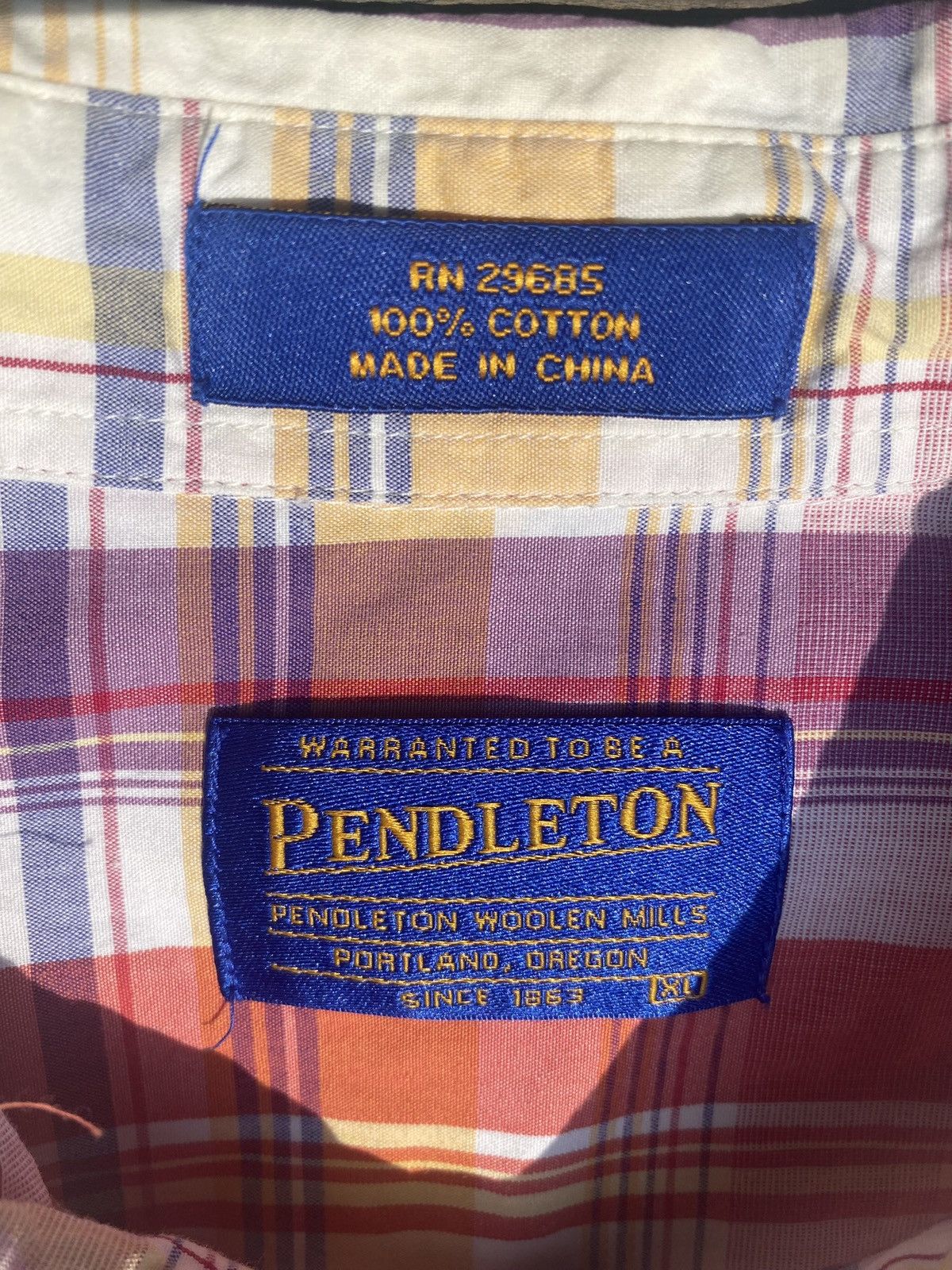 Pendleton × Vintage Vintage Pendleton Red Long Sleeve Button Up Shirt Men’s XL Size US XL / EU 56 / 4 - 2 Thumbnail