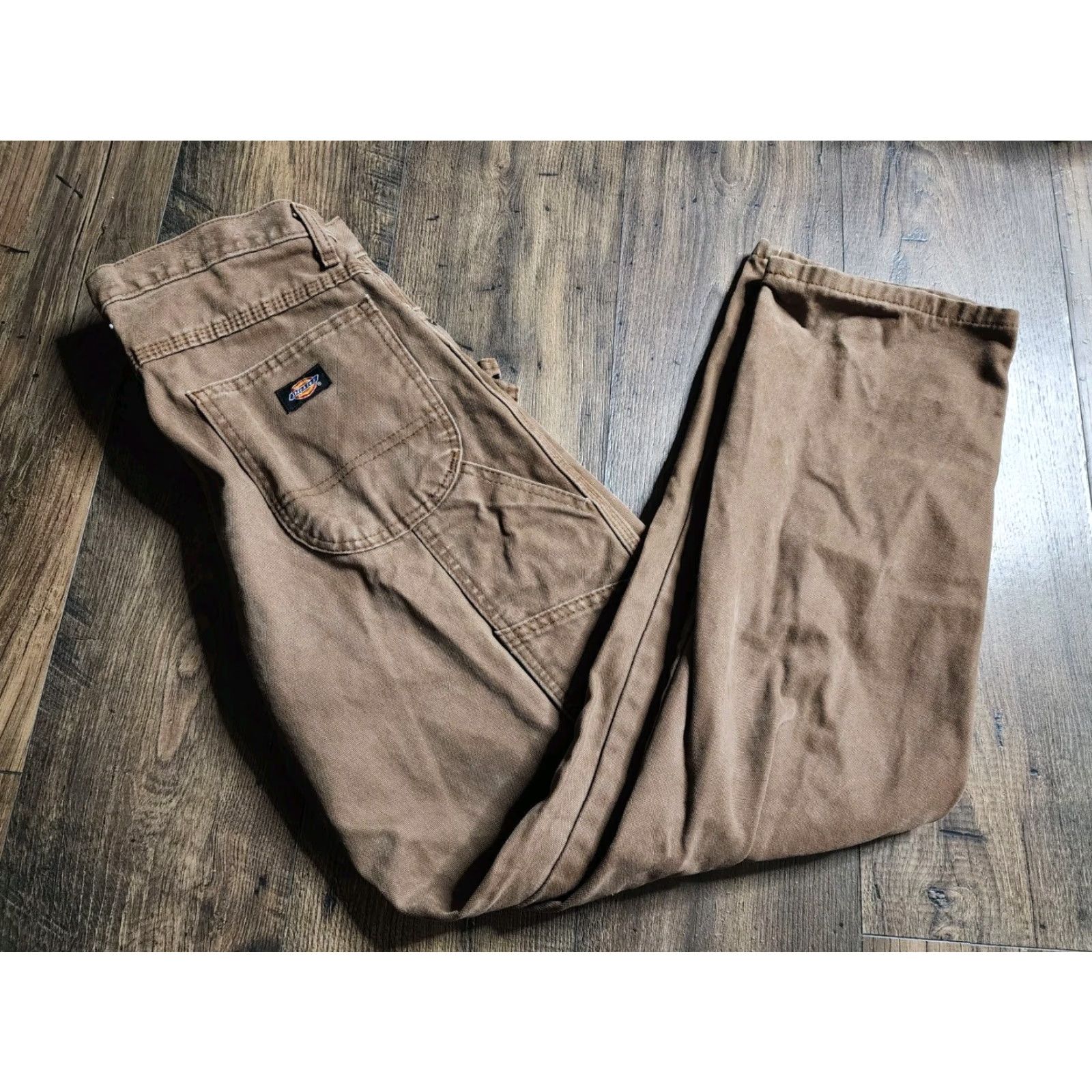 Dickies VINTAGE Dickies Jeans Canvas Pants Carpenter 30x32 Brown Mens 1990s Grunge Flat Front Cotton/Cotton Blend Brazil Mexico Bottoms Size US 30 / EU 46 - 3 Thumbnail