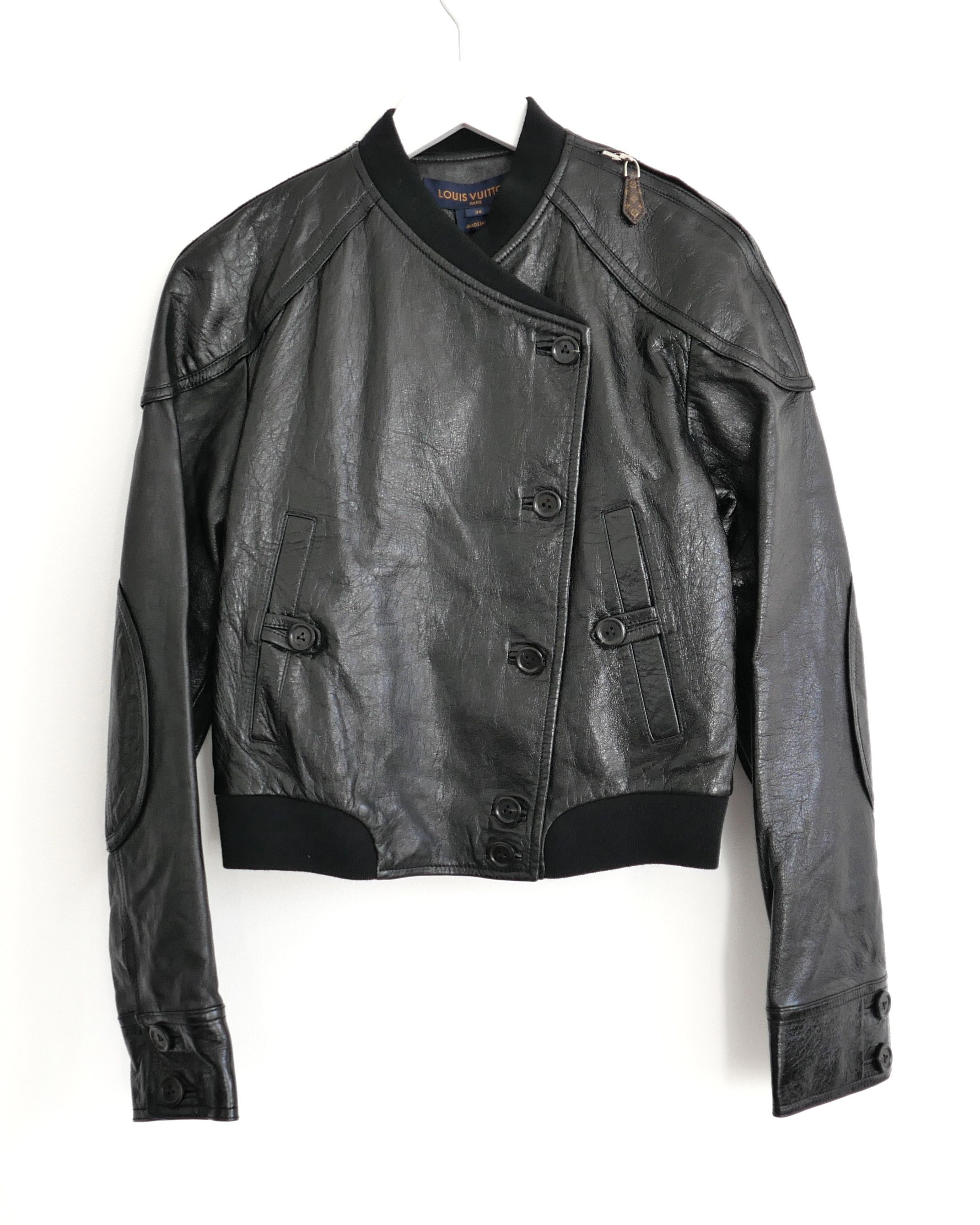Louis Vuitton Louis Vuitton Monogram Lined Leather Bomber Jacket Size XS / US 0-2 / IT 36-38 - 1 Thumbnail