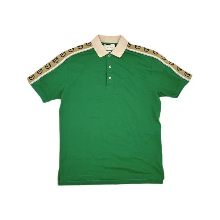 Gucci Gucci Gucci SS22 Striped Green Polo Shirt for Men -2506 Size US L / EU 52-54 / 3 - 2 Thumbnail