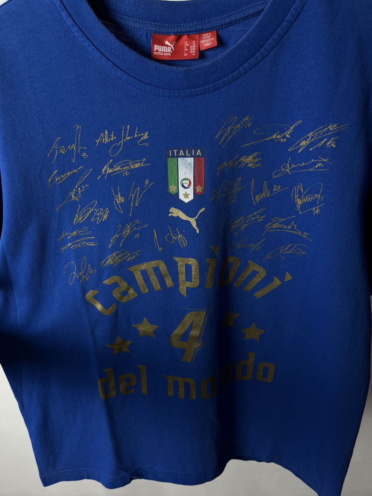 Puma × Vintage Puma Italy 2006 World Cup Champions T-Shirt Football Jersey Size US M / EU 48-50 / 2 - 3 Thumbnail