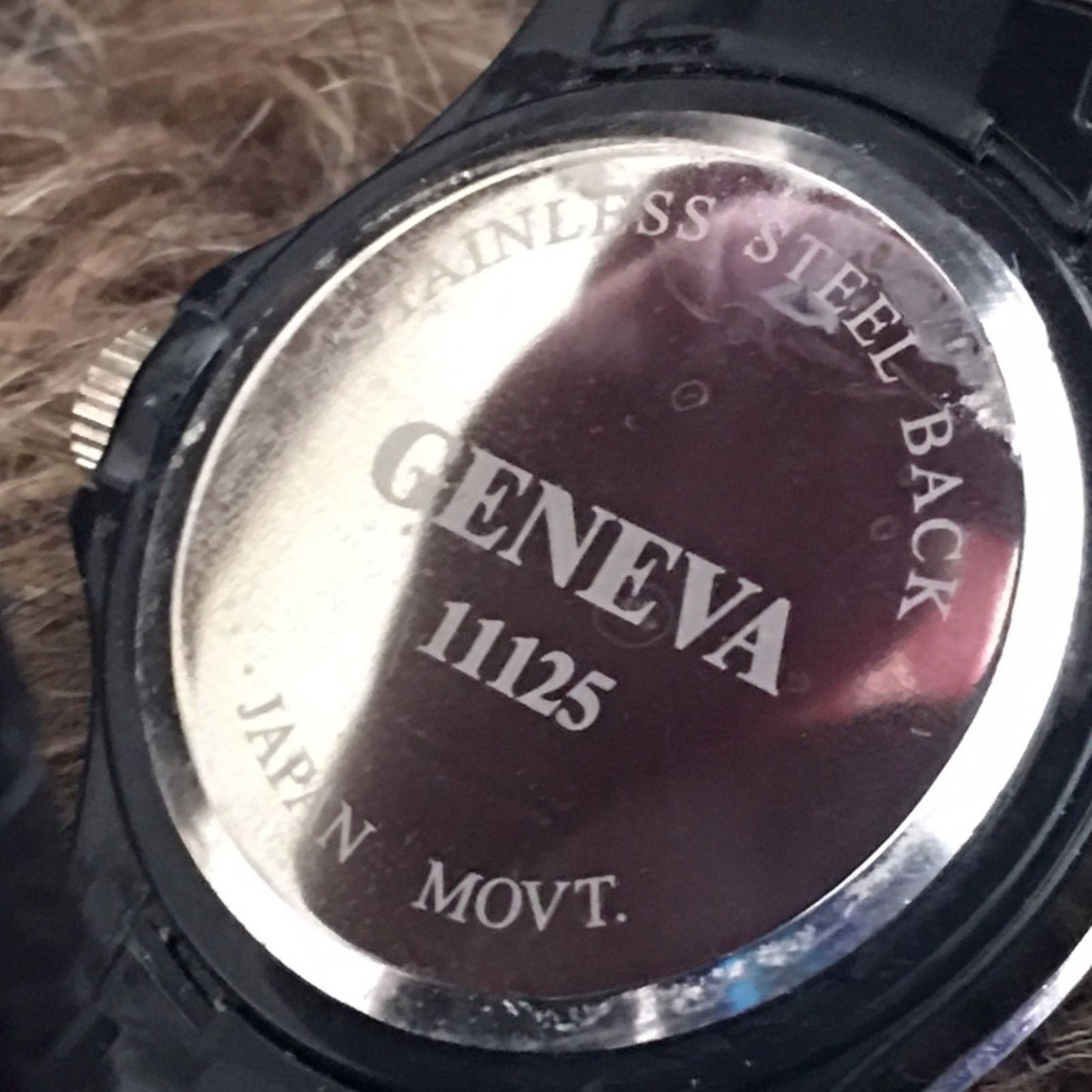 Geneva Ladies Geneva black plastic band rhinestone watch Size ONE SIZE - 8 Thumbnail