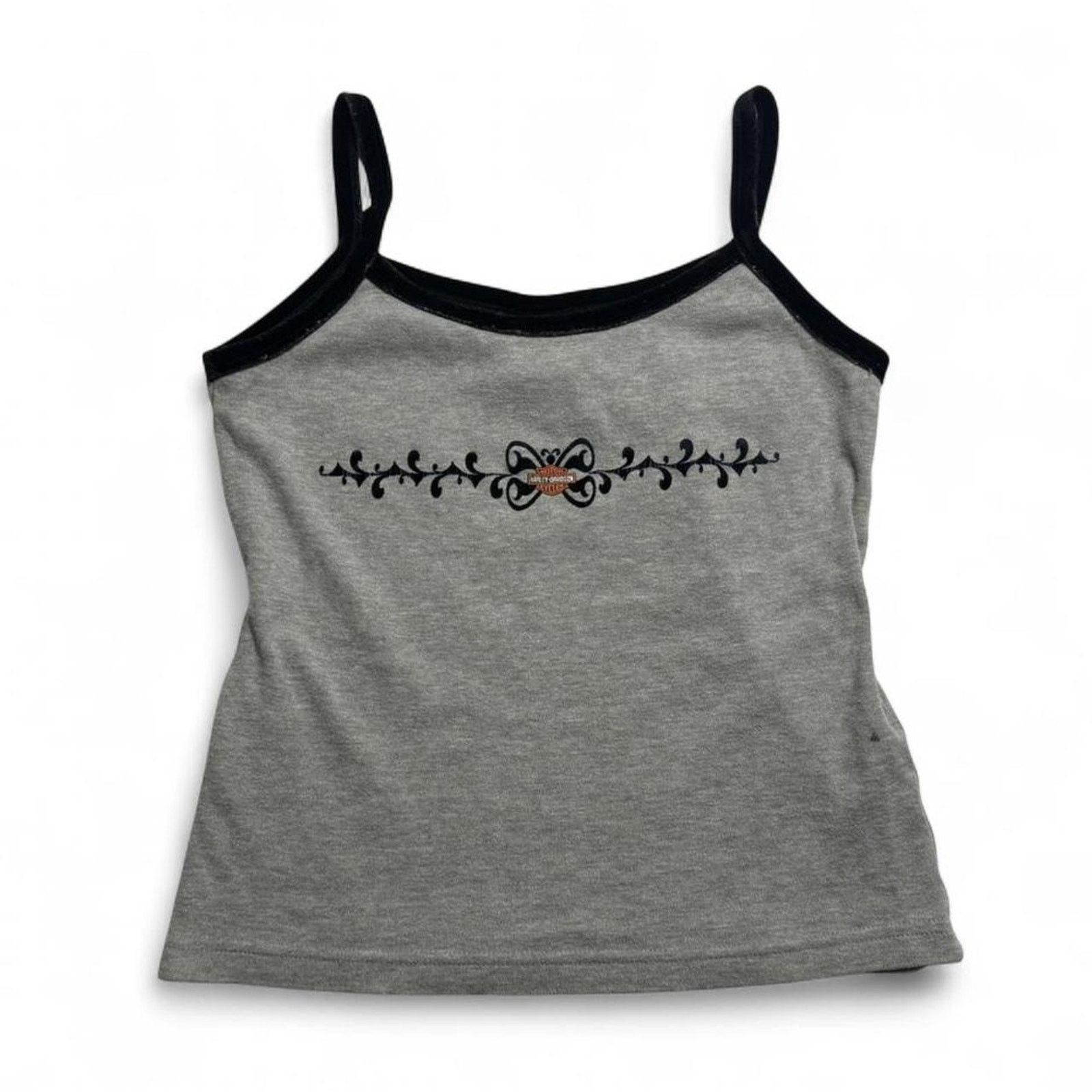 Harley Davidson Harley Davidson grey tank top black strap orange lace Size L Size L / US 10 / IT 46 - 3 Thumbnail