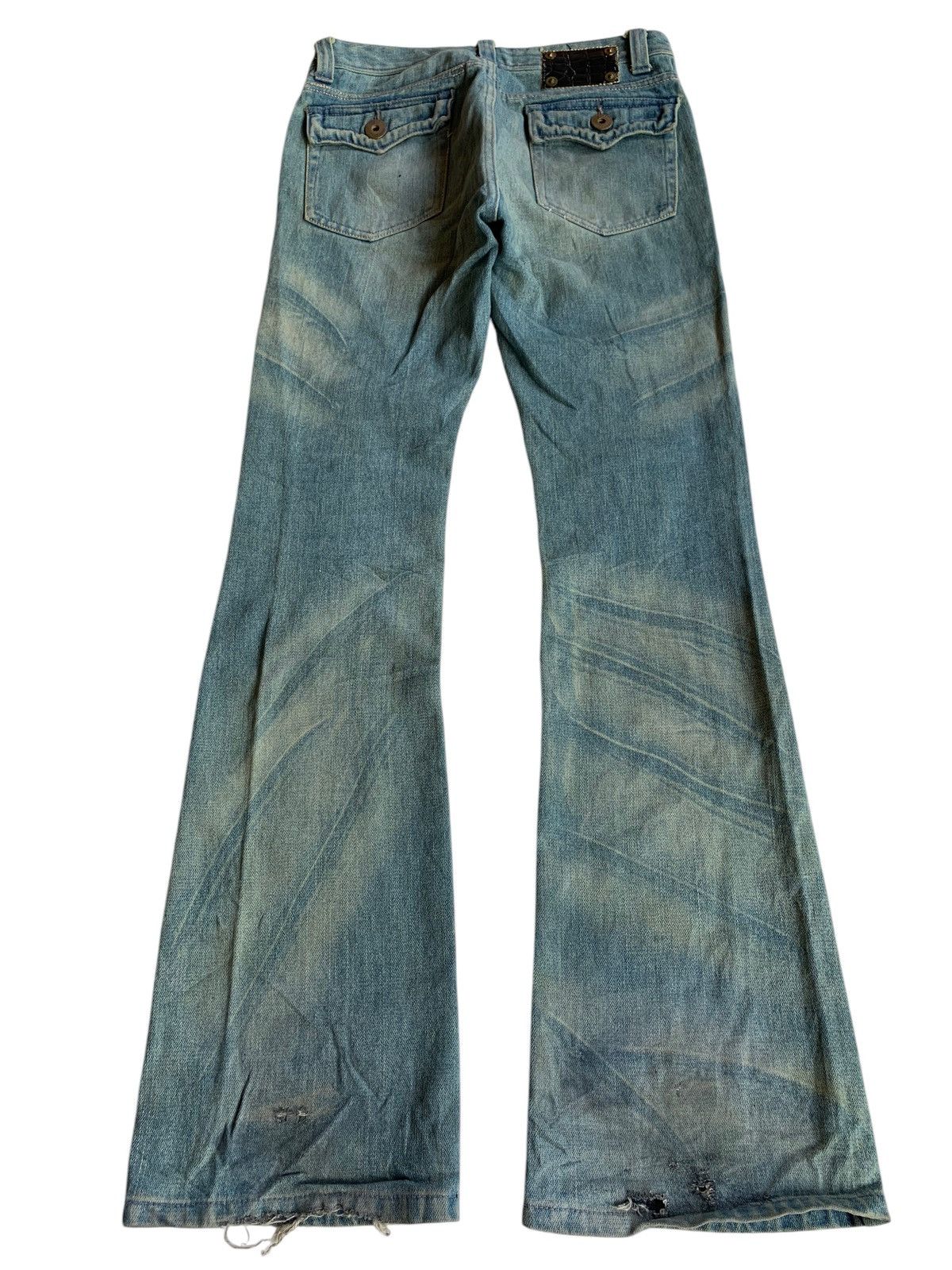 Kapital FLARE💥JAPANESE PUNK STYLE UNKNOWN RUSTY DISTRESSED DENIM🎌☠️ Size US 30 / EU 46 - 2 Thumbnail