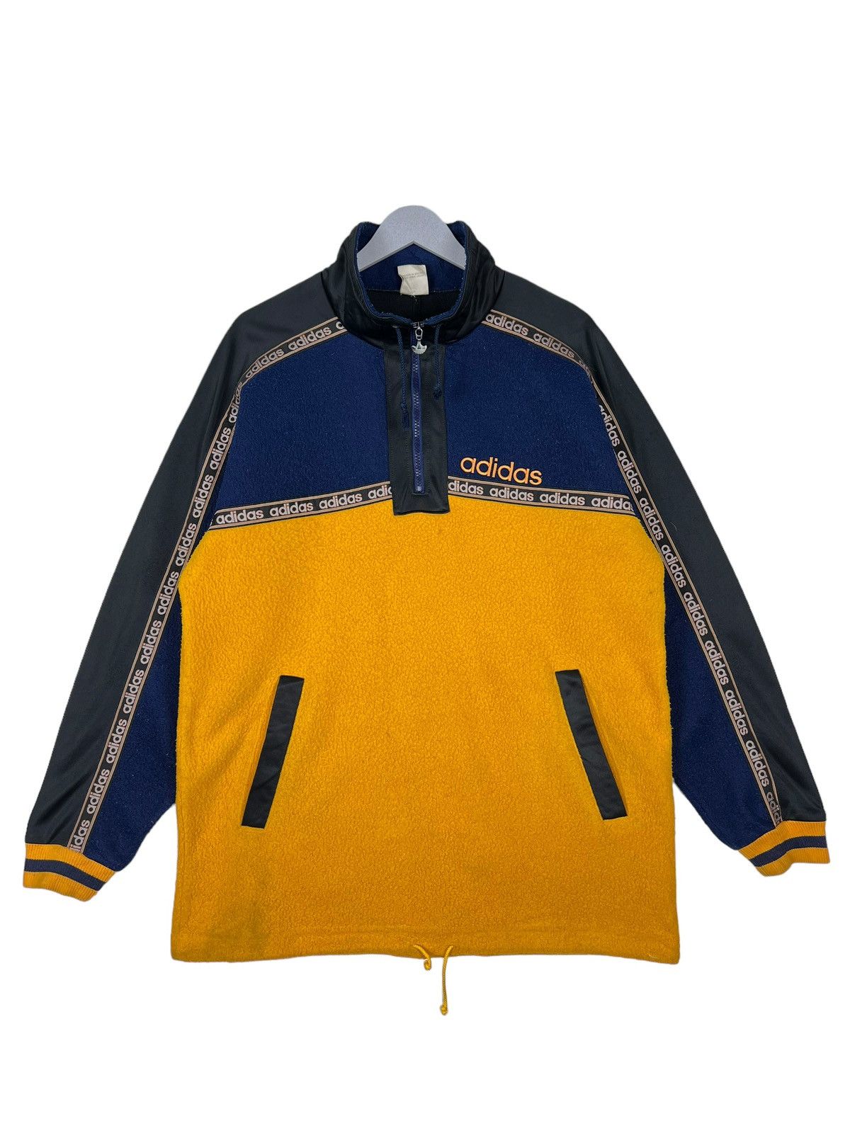 Adidas 🔥 VINTAGE ADIDAS HYBRID FLEECE ANORAK JACKET Size US L / EU 52-54 / 3 - 2 Thumbnail