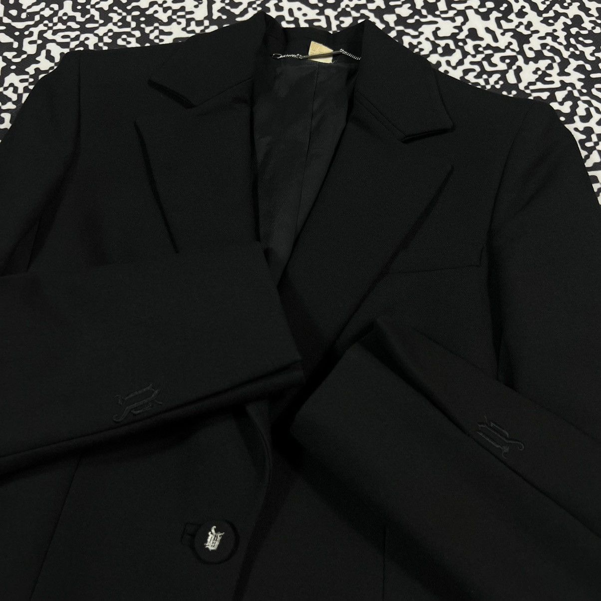 Versace Vintage 90s Gianni Versace Couture G Logo Luxury Blazer Size S / US 4 / IT 40 - 8 Thumbnail