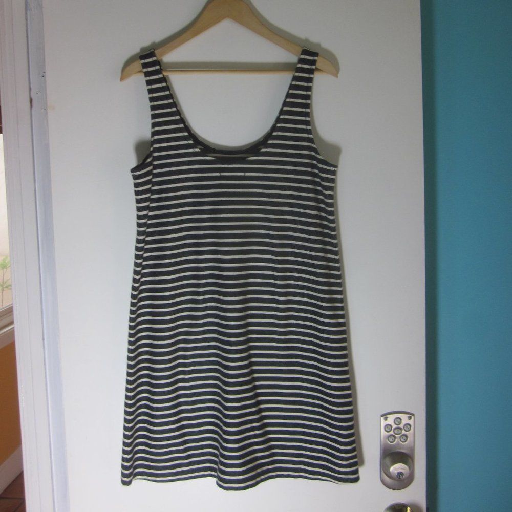 Madewell Madewell Womens Size M Gray Black Striped Short Summer Cotto Size M / US 6-8 / IT 42-44 - 3 Thumbnail