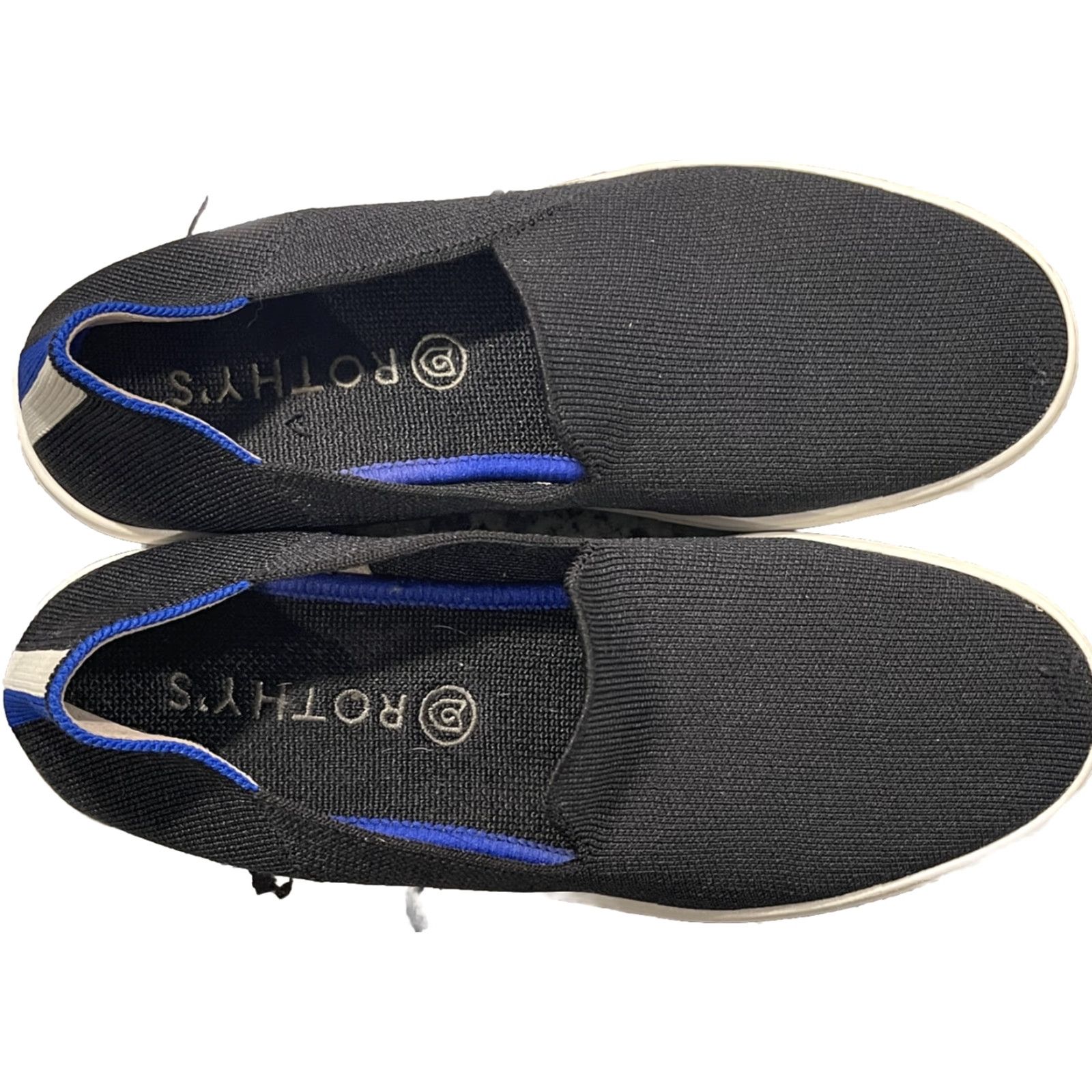 Rothy's Rothy’s Navy Blue Slip On Knit Casual Comfort Sneakers Women 8.5 Size Blue Knit Upper Cotton Casual Slip-On Comfort Shoes Size US 6 / IT 36 - 7 Thumbnail