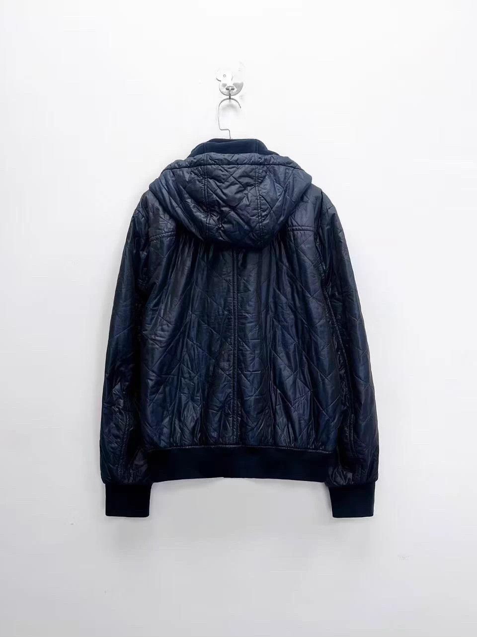 Dolce & Gabbana DG Navy Metallic Nylon Coated Hooded Jacket 54 Unisex Size US L / EU 52-54 / 3 - 2 Thumbnail