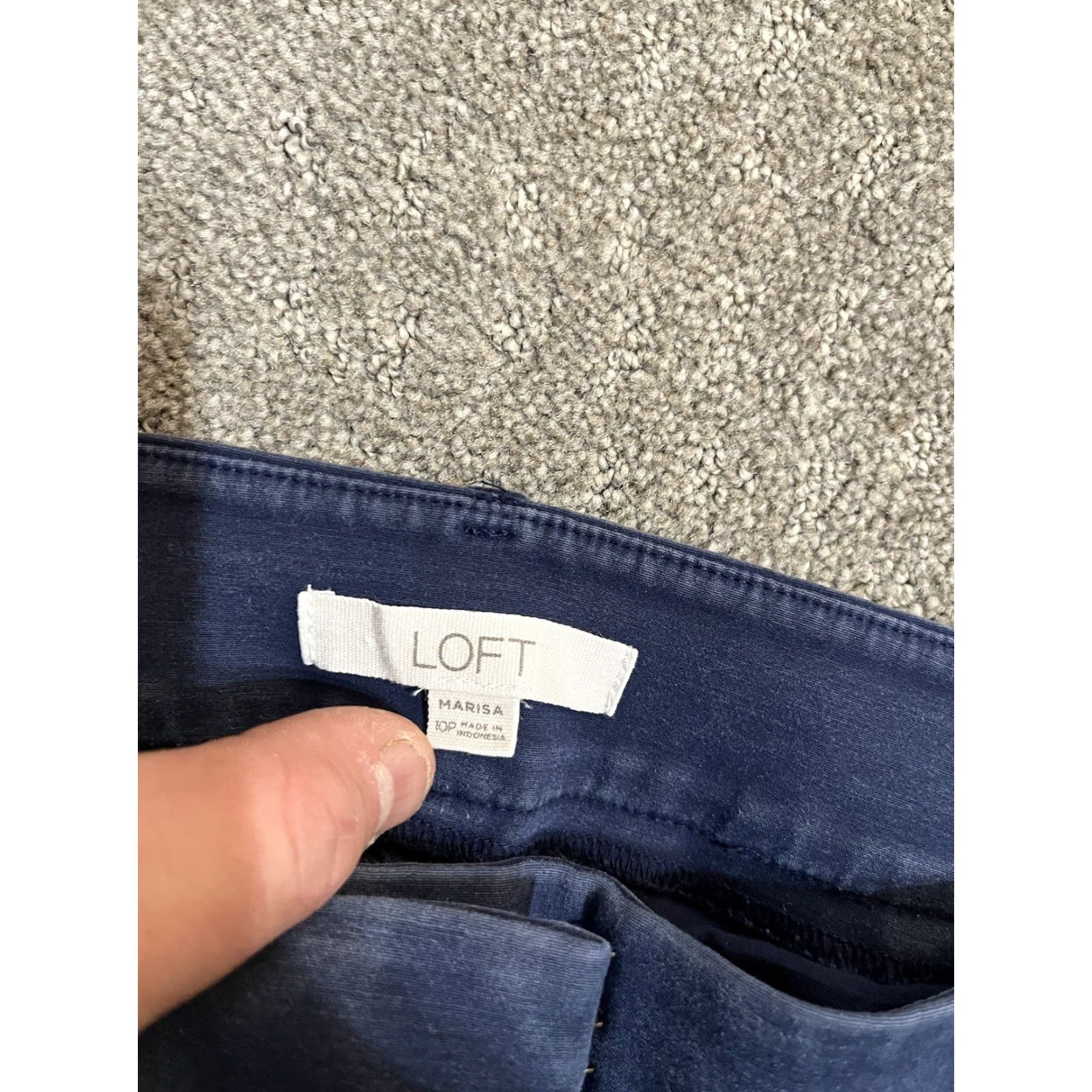 Ann Taylor VINTAGE Ladies Ann Taylor LOFT Marisa The Riviera Pant Chino Pants Size 10P Blue Size 32" / US 10 / IT 46 - 5 Thumbnail