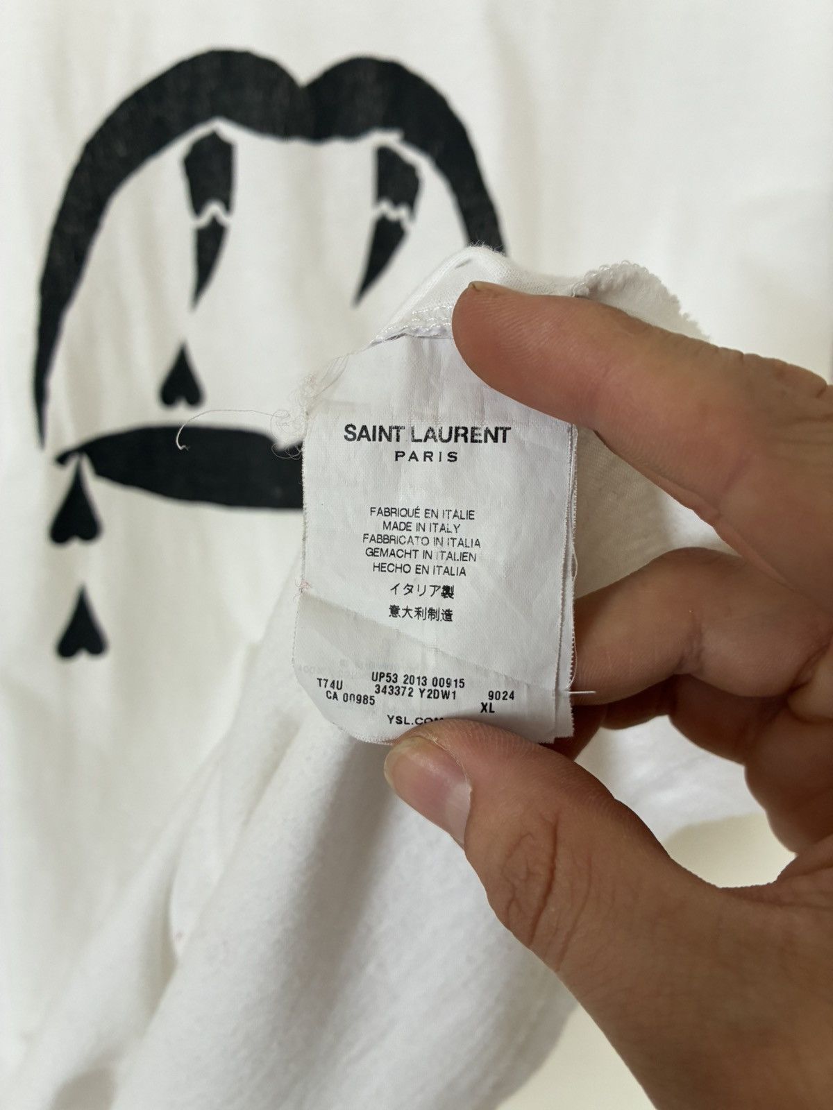 Saint Laurent Paris Saint Laurent Paris 2013 Blood Luster Tee Size US XL / EU 56 / 4 - 4 Thumbnail