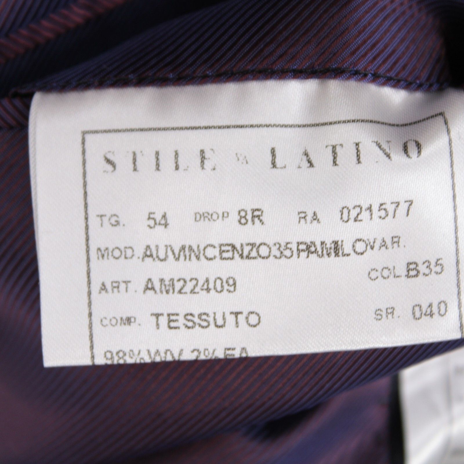 Other Stile Latino Suit Size US 44 Regular in Blue Size 44R - 9 Thumbnail