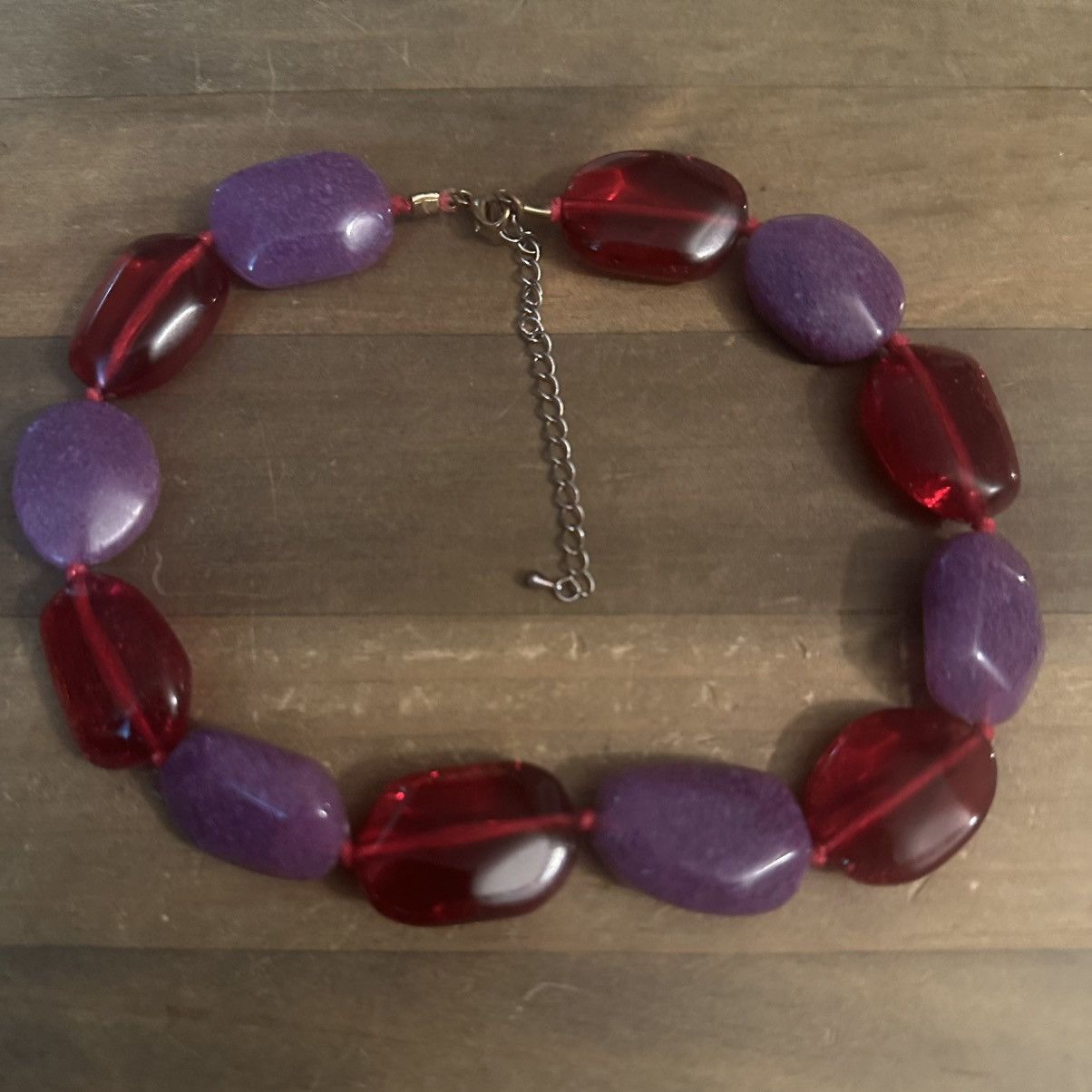 Other Chunky fuchsia and lilac bead collar necklace Size ONE SIZE - 2 Thumbnail