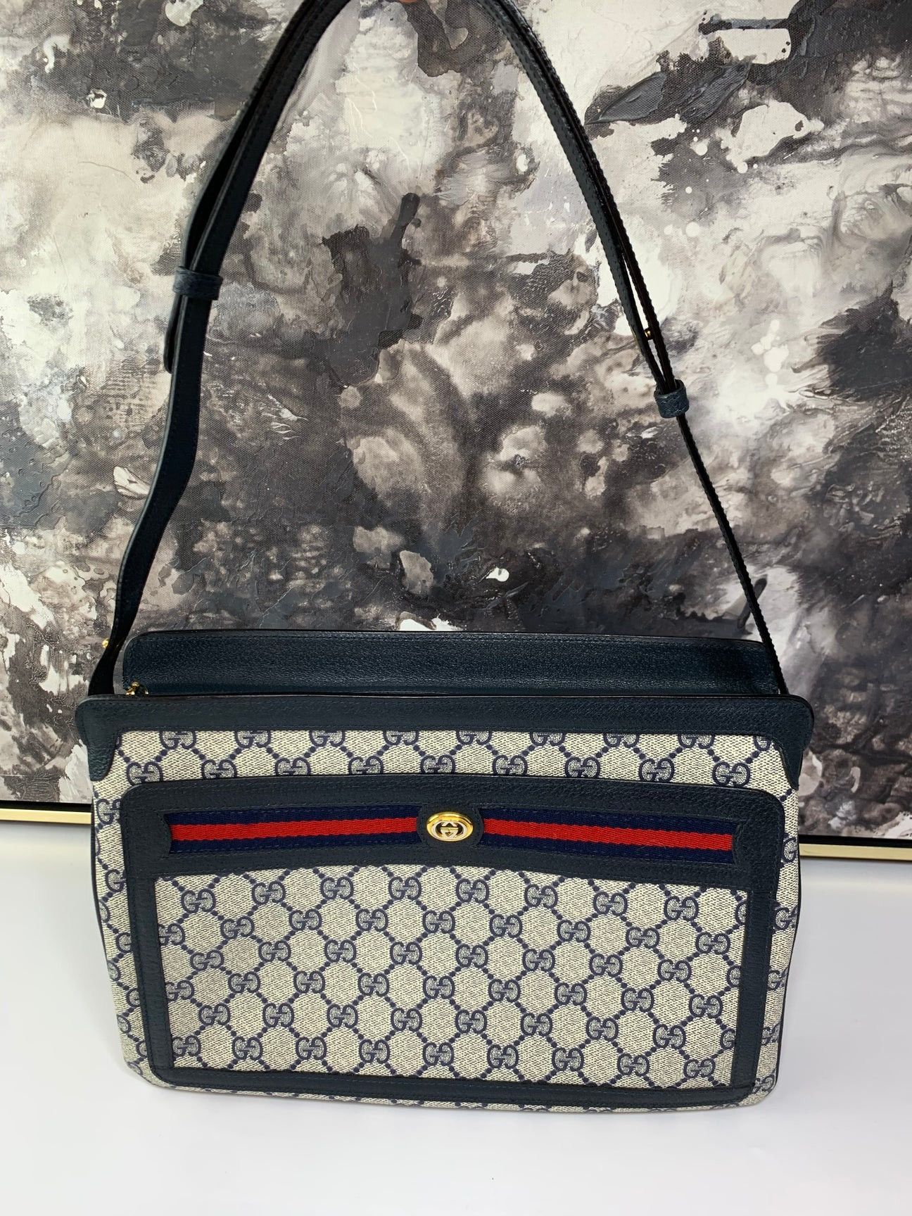 Gucci Authentic Gucci ophidia shoulder bag Blue Size ONE SIZE - 1 Thumbnail