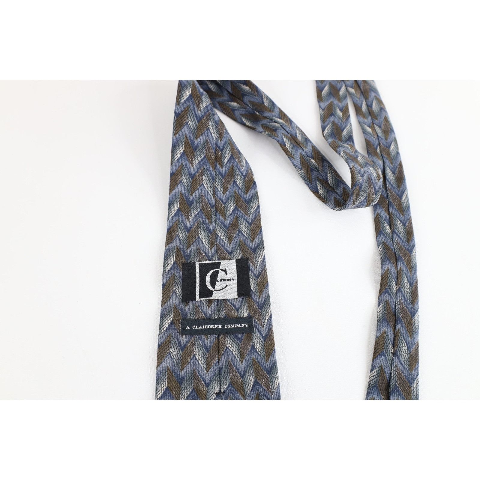 Vintage Vintage 90s Streetwear Italian Silk Herringbone Neck Tie Size ONE SIZE - 4 Thumbnail