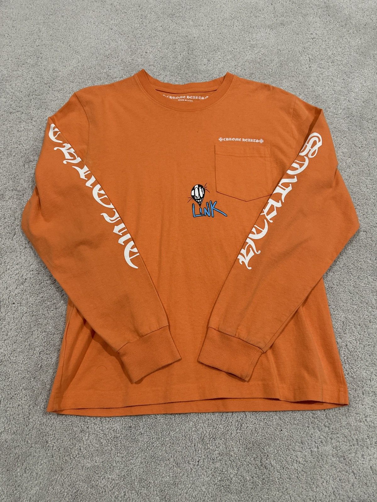T-shirt Chrome Hearts X Matty Boy PPO Link - Collection 21AW, Taille M, Orange, Occasion Parfait