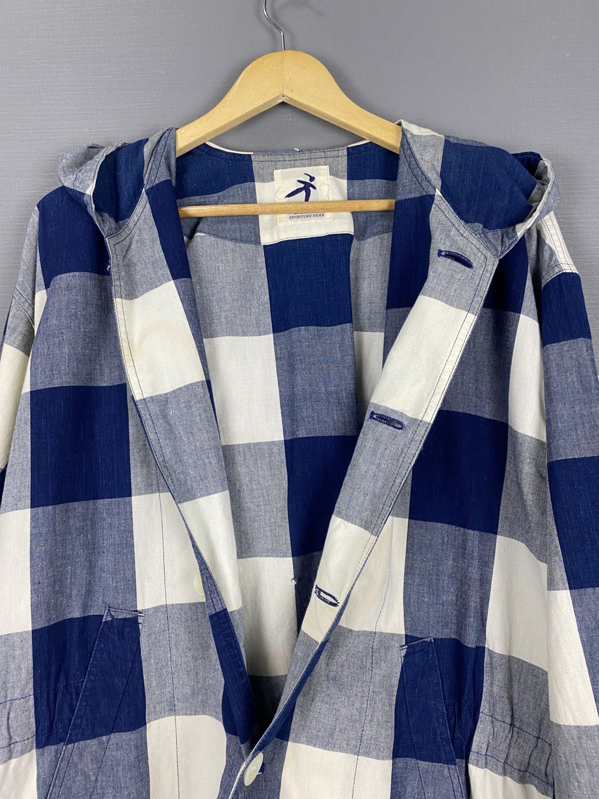 Hai Sporting Gear Vintage Hai Sporting Gear Checked Cotton Smock Jacket Size US M / EU 48-50 / 2 - 4 Thumbnail