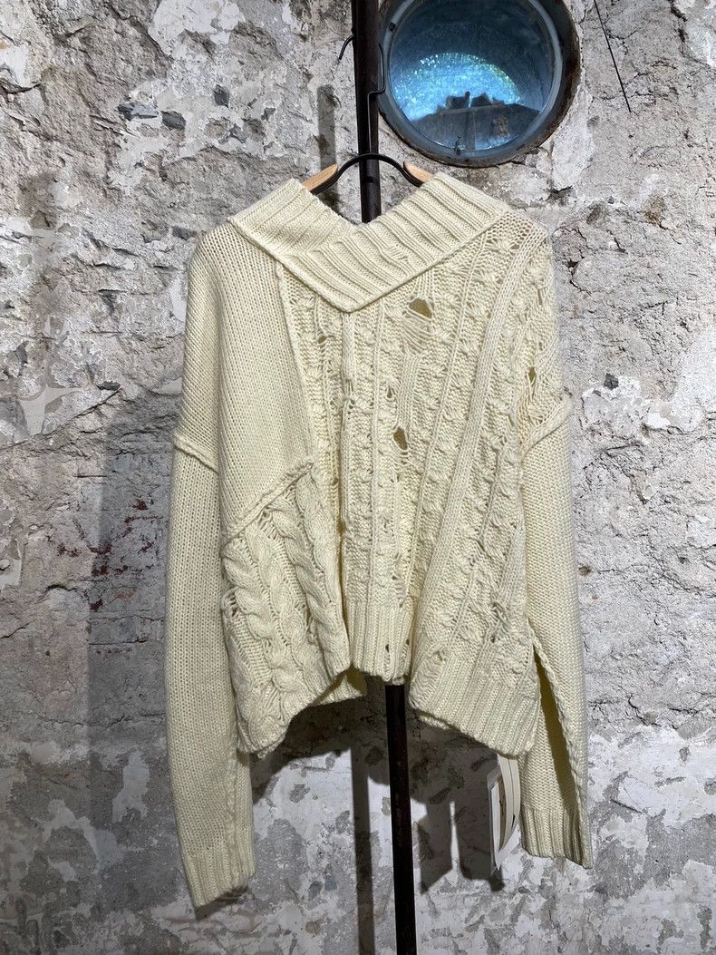 Y's Y's Beige Disruptive Sweater Size XS / US 0-2 / IT 36-38 - 1 Thumbnail