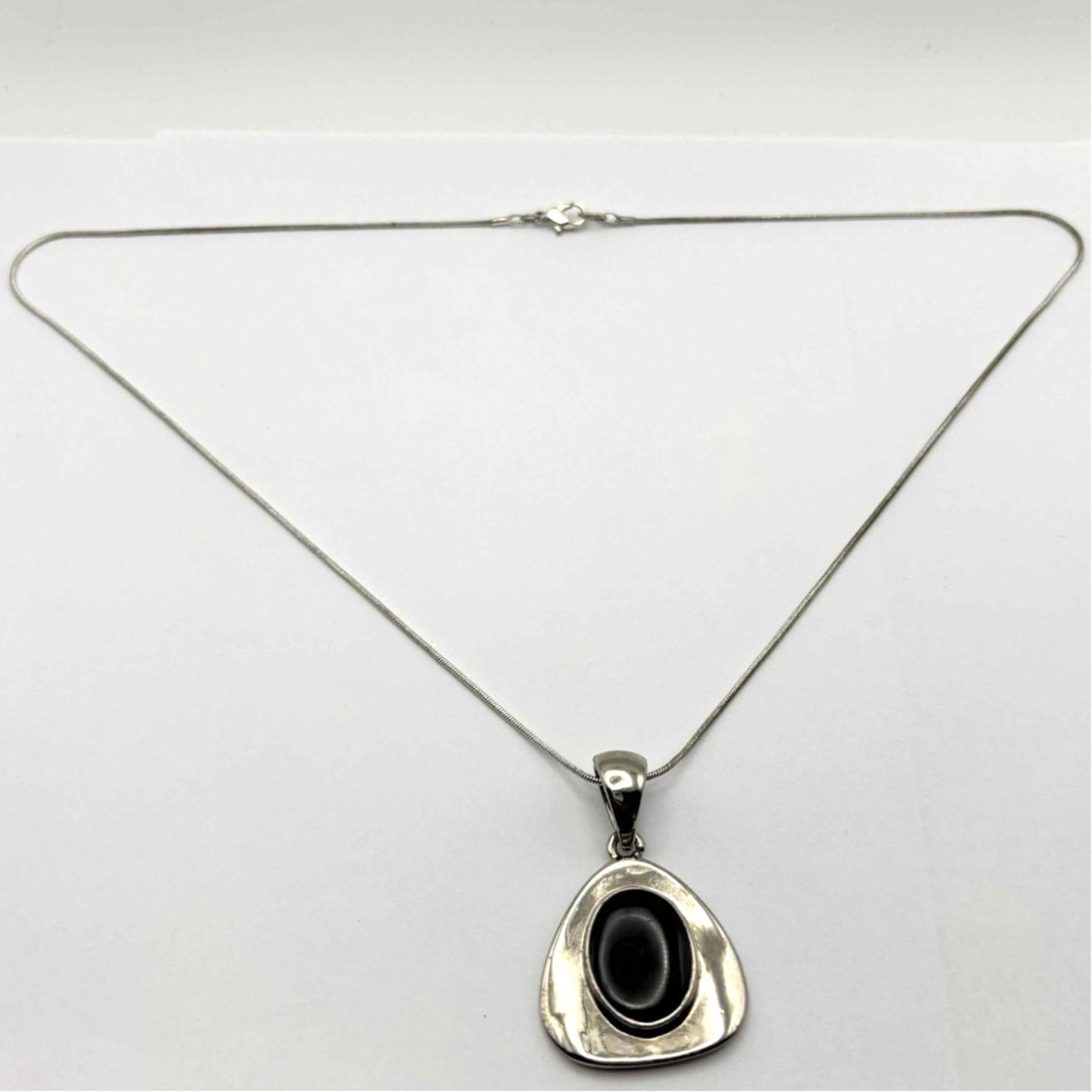 Other Silver & Black Stone Necklace Size ONE SIZE - 3 Thumbnail