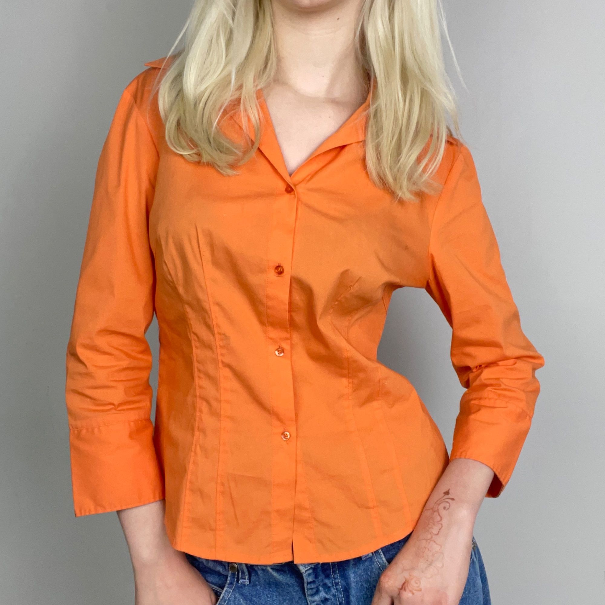Other S - Y2K Jane Blue Orange Button Up Size S / US 4 / IT 40 - 1 Thumbnail