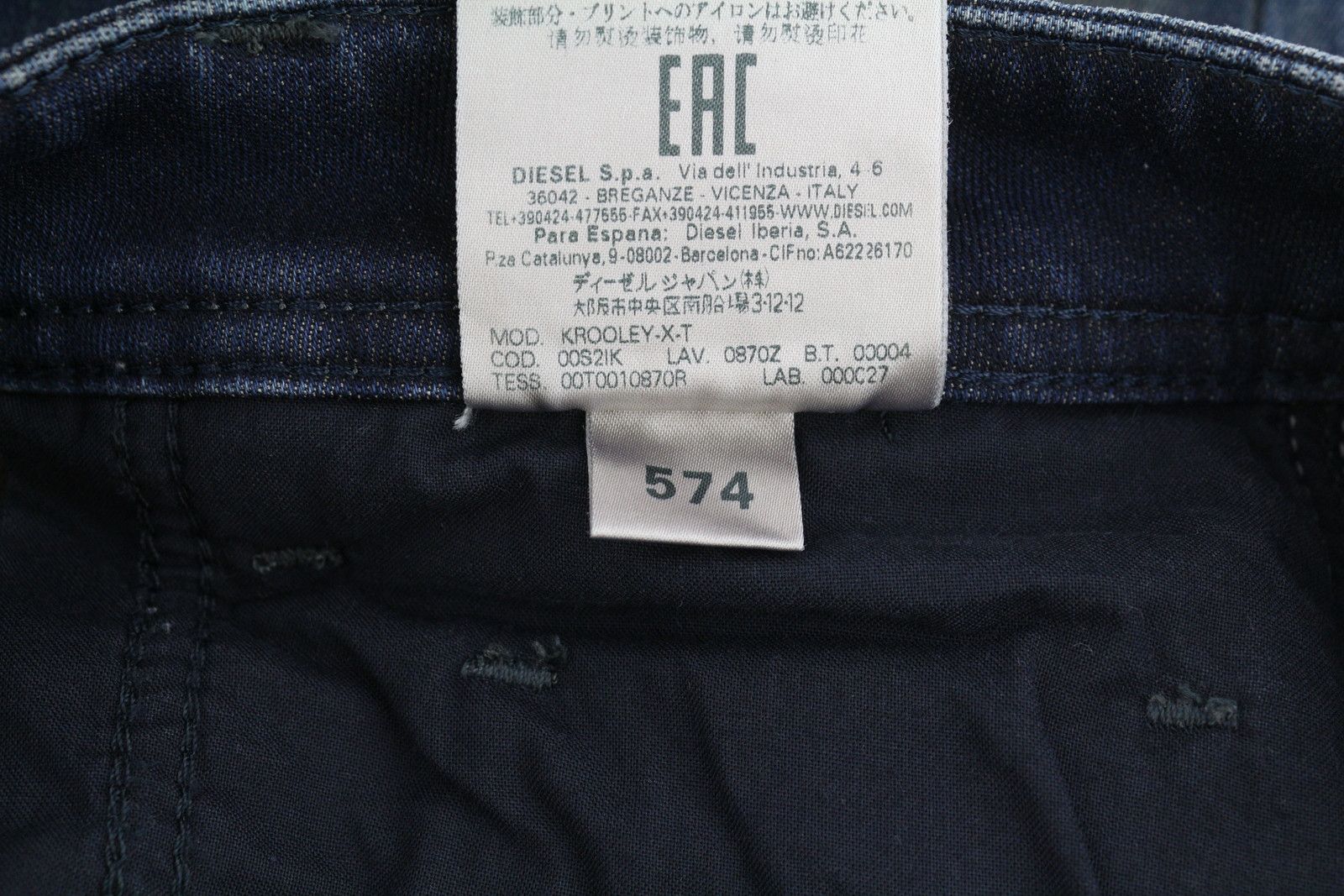 Diesel KROOLEY-X-T 0870Z W28 Blue Faded Slim Jogg Jeans 89059 Size US 28 / EU 44 - 11 Thumbnail