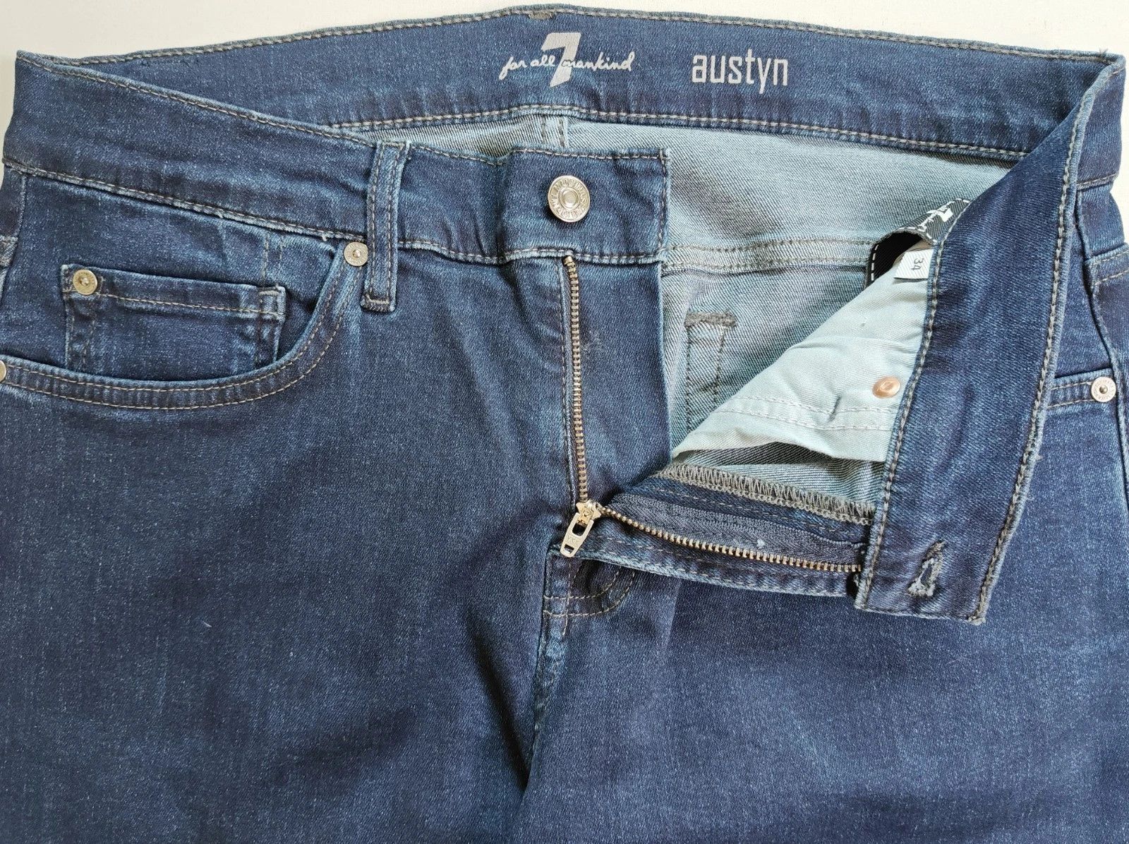 7 For All Mankind 7 For All ManKind AUSTYN Tonal Rinse JEANS T / 6030 Size US 34 / EU 50 - 5 Thumbnail