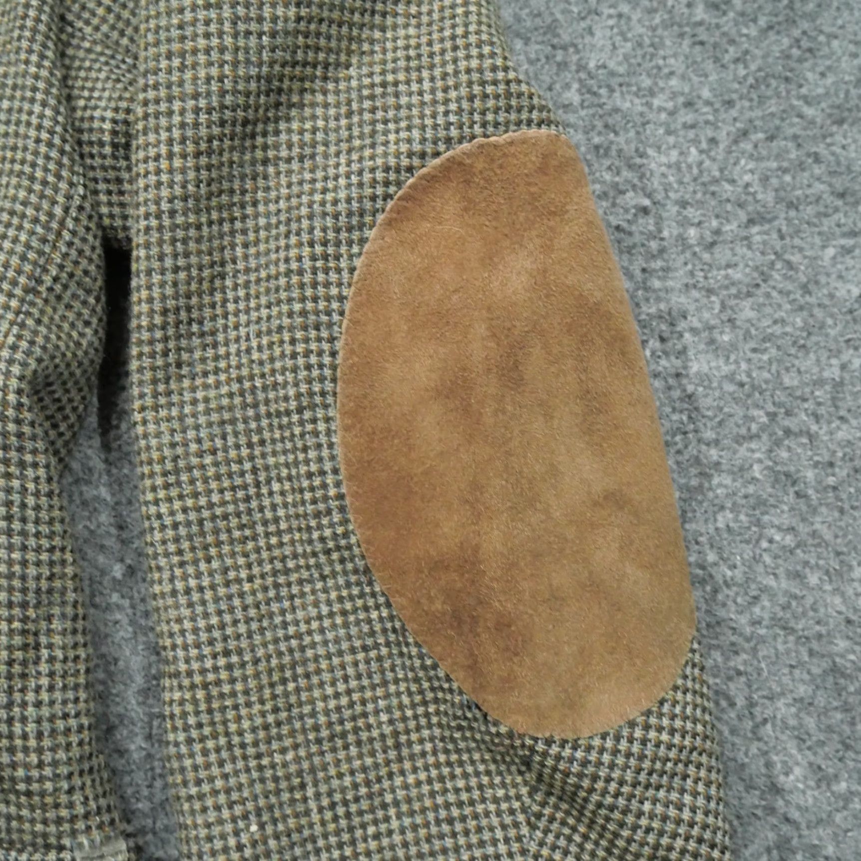 Vintage VINTAGE Hunt Valley Blazer Jacket Mens 44L 44 Long Brown Tweed Houndstooth Wool Size 44R - 2 Thumbnail