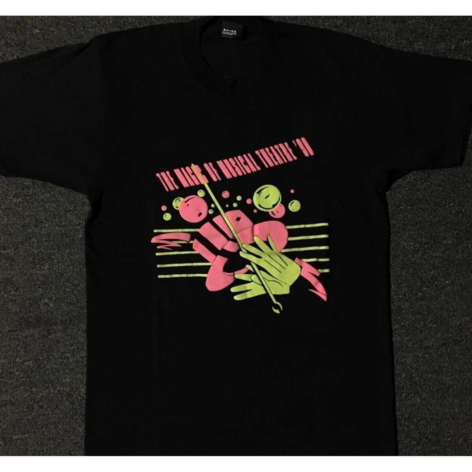 DANCER VINTAGE 90s Magic Of Musical Theater Shirt L Abstract Art Dance Ballet Grunge 80s Shirt Mens Black Short Sleeve T-Shirt Single Stitch USA Size US L / EU 52-54 / 3 - 2 Thumbnail