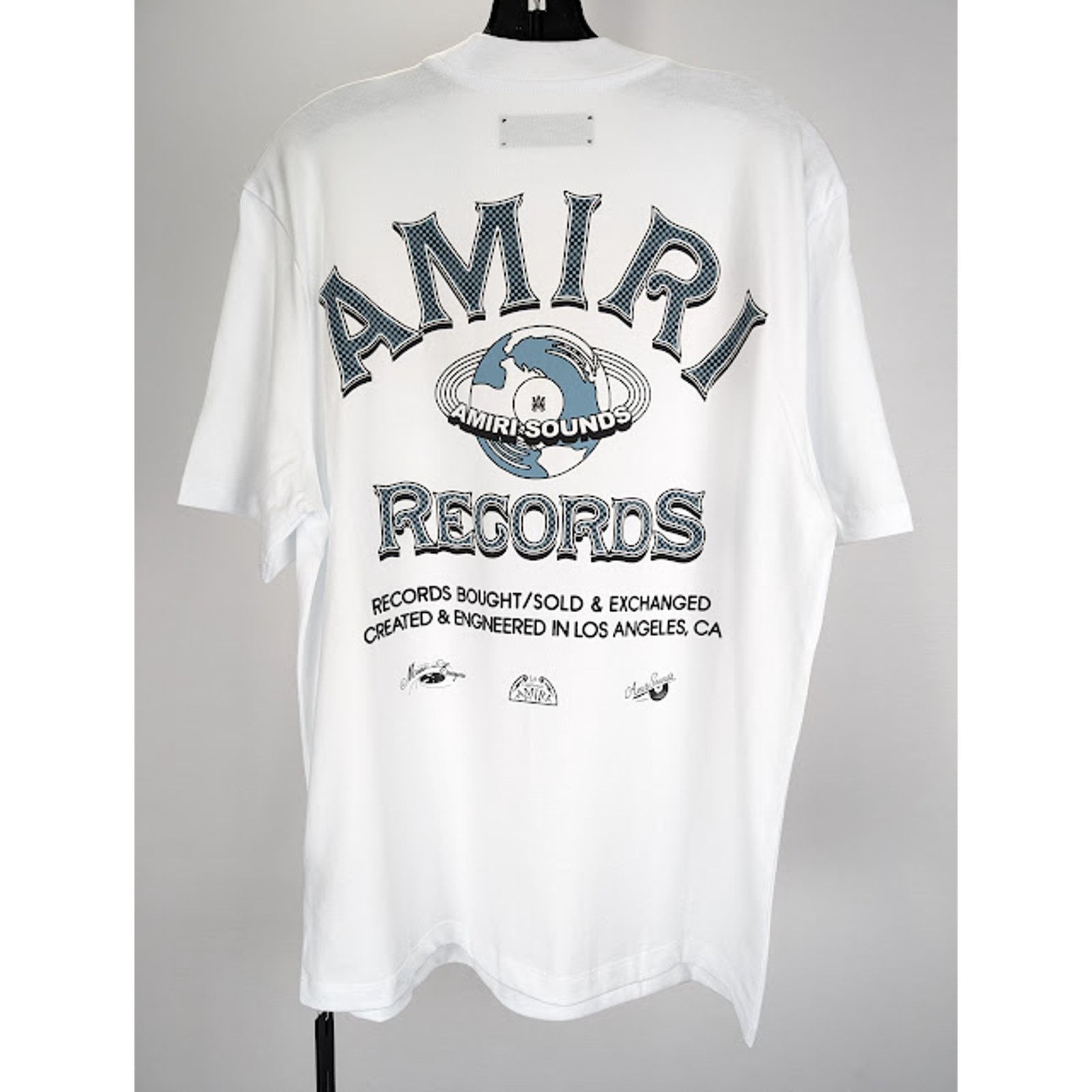 Amiri o1rshd1 Global Records T-Shirt in White M Size US M / EU 48-50 / 2 - 8 Thumbnail