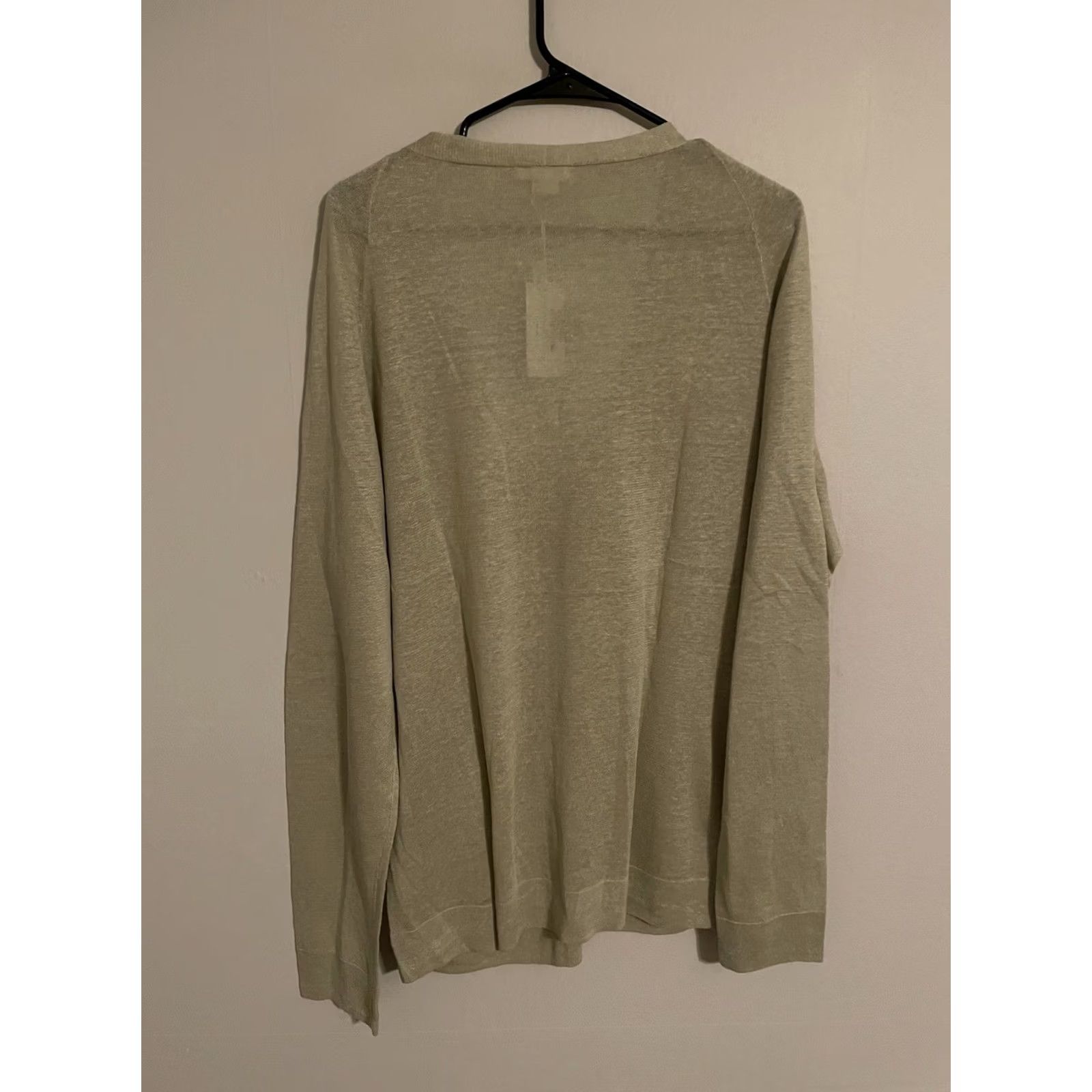 Helmut Lang VINTAGE Helmut Lang Cardigan Shirt Men XL Sage 100% Linen Lightweight Long Sleeve Knit New! Size US XL / EU 56 / 4 - 3 Thumbnail