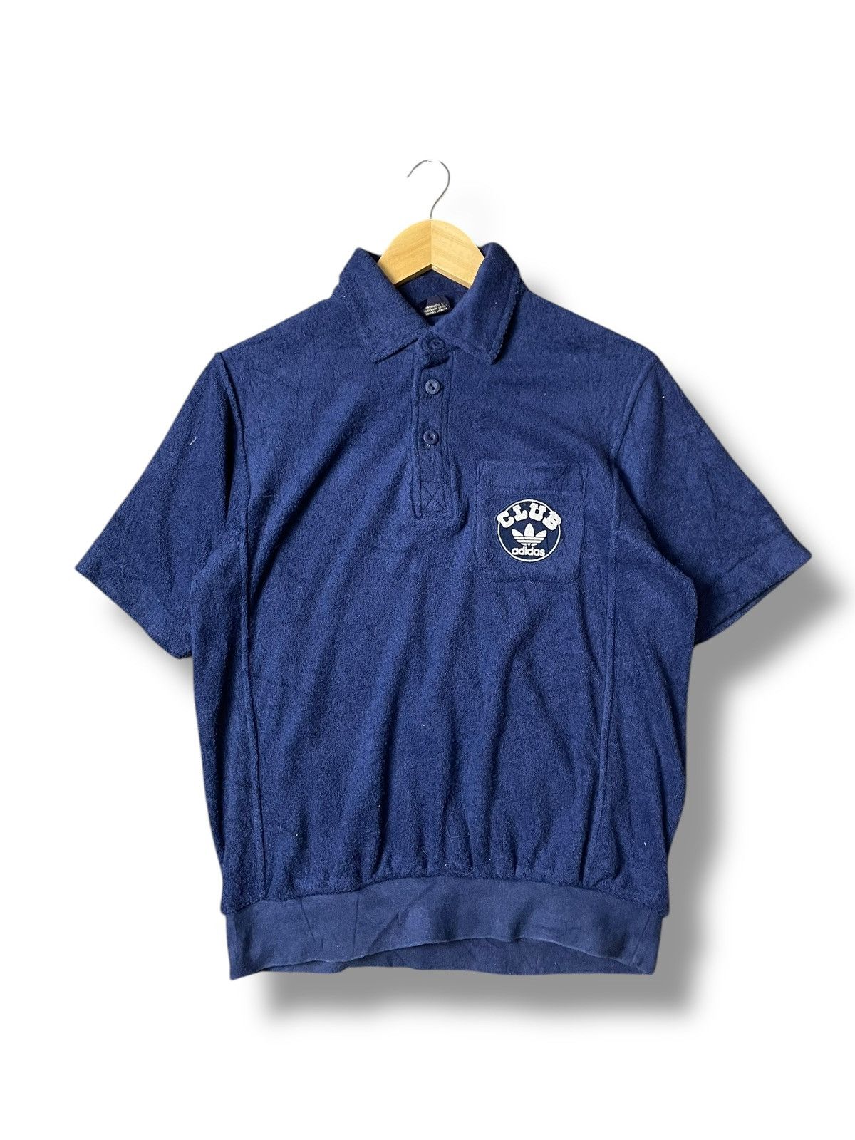 Adidas Vintage 80s Adidas Club Towel Fabric Shirt (105) Size US M / EU 48-50 / 2 - 1 Thumbnail