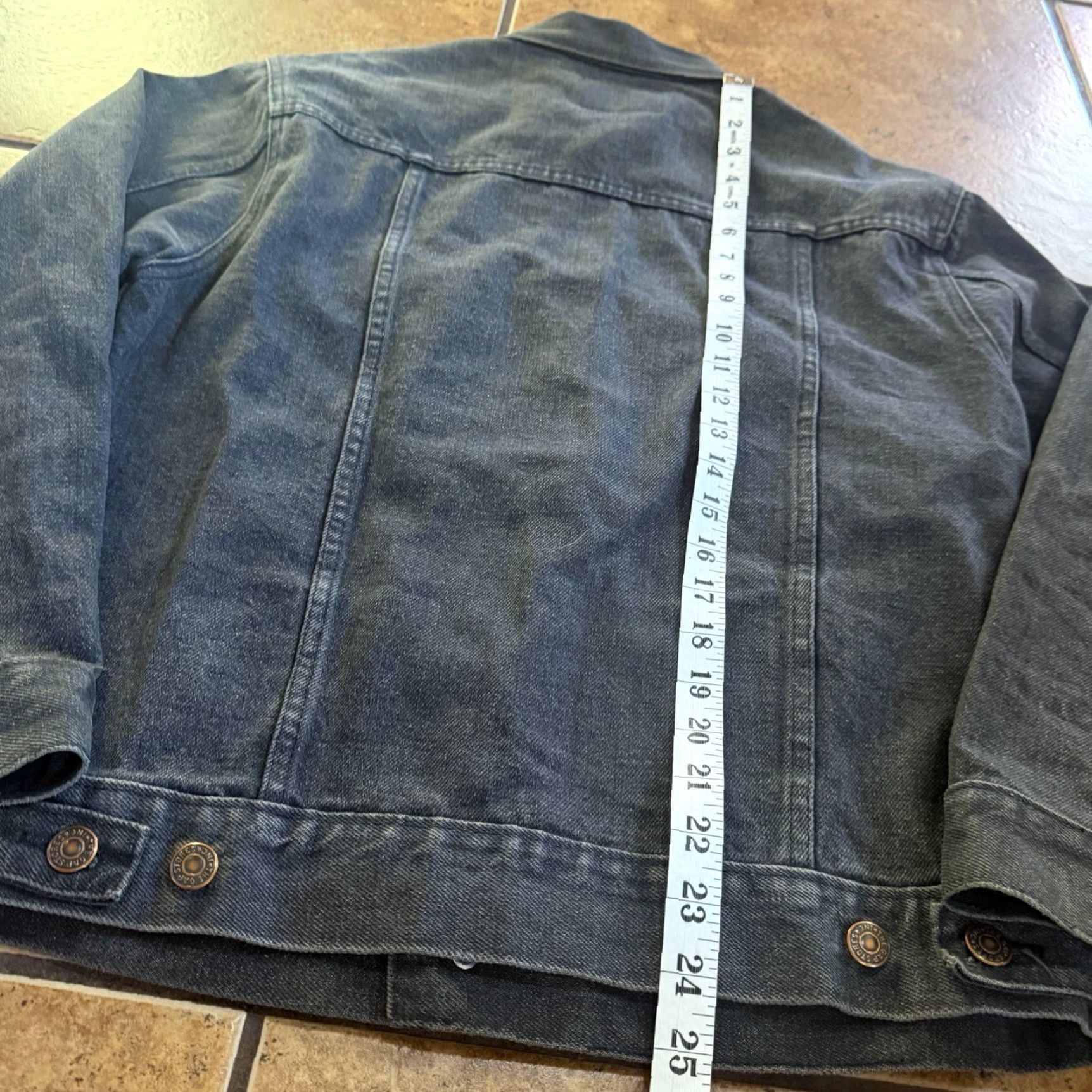 Gap VINTAGE GAP Trucker Jacket Denin Black Wash Mens Small Denim Jacket 80s Casual Workwear Jeans Shirt/Coat Mens Size US 29 - 7 Thumbnail