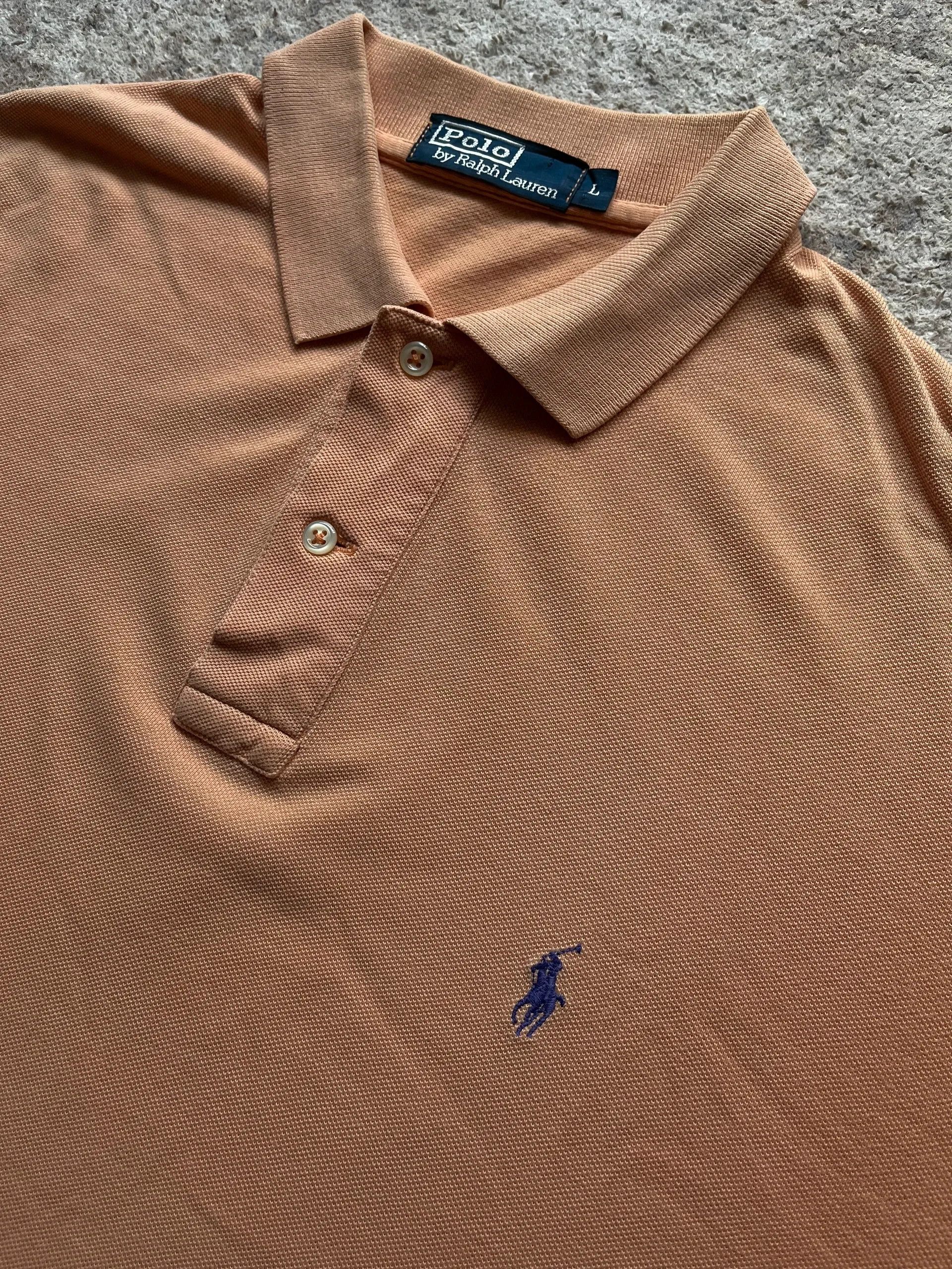 Polo Ralph Lauren Ralph Lauren Sz L Orange Polo Shirt Small Pony Size US XL / EU 56 / 4 - 2 Thumbnail