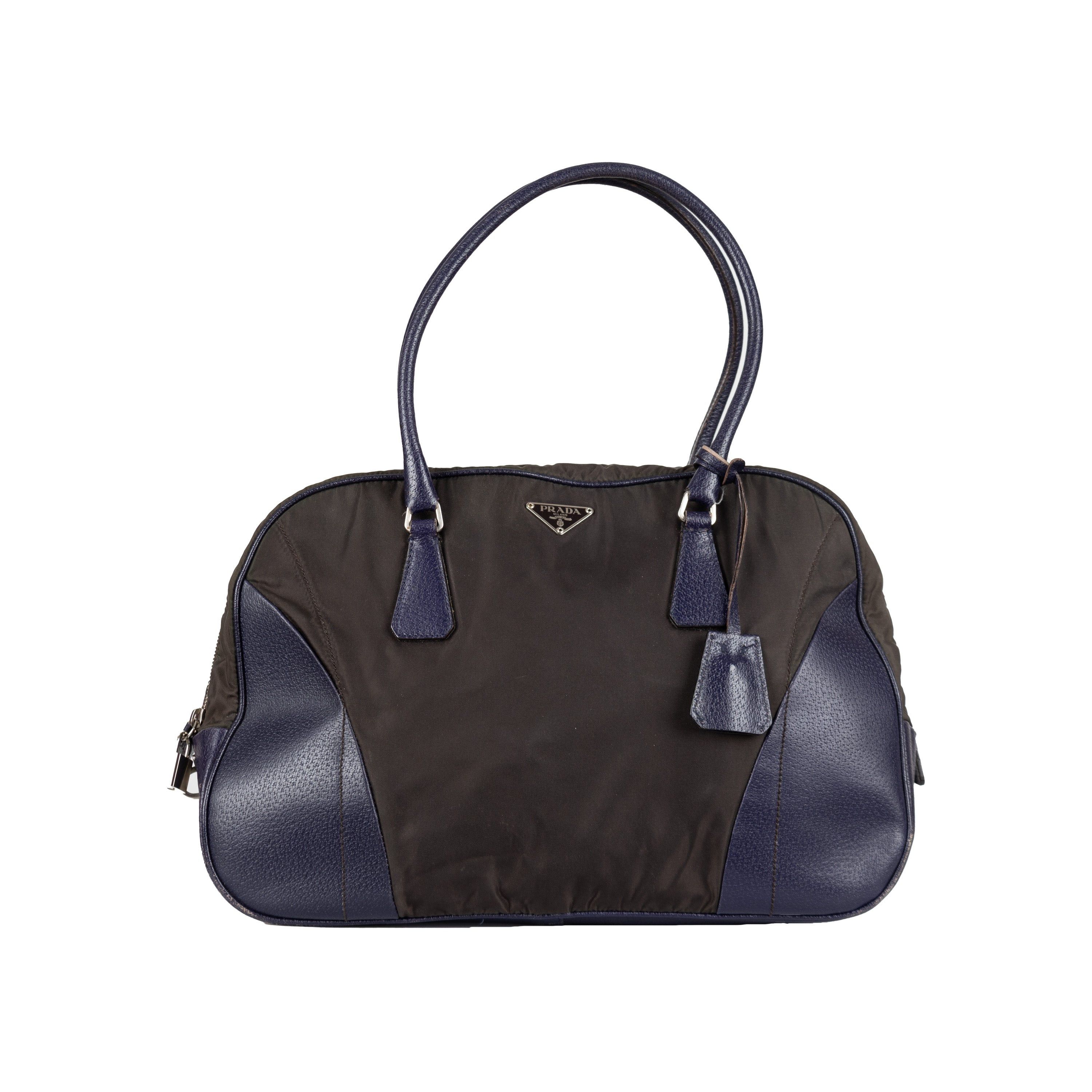 image of Prada Prada Bowling Handbag in Black, Women's