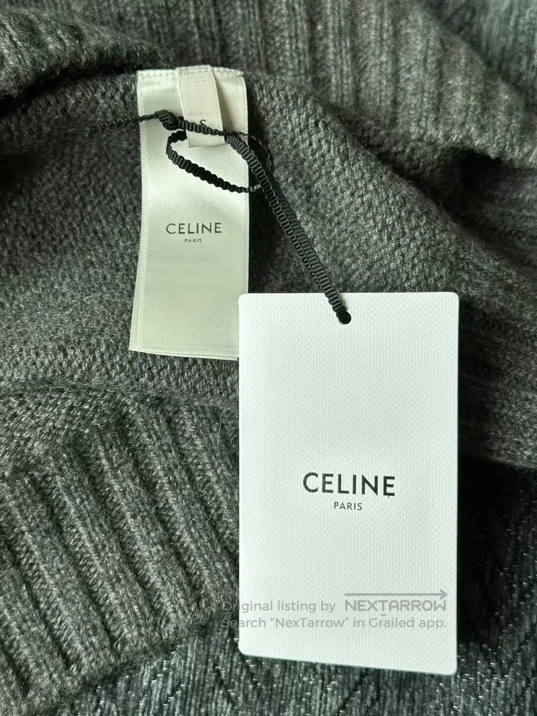 Celine CELINE Dark Grey Cashmere Horsebit Sweater| Size S / US 4 / IT 40 - 4 Thumbnail
