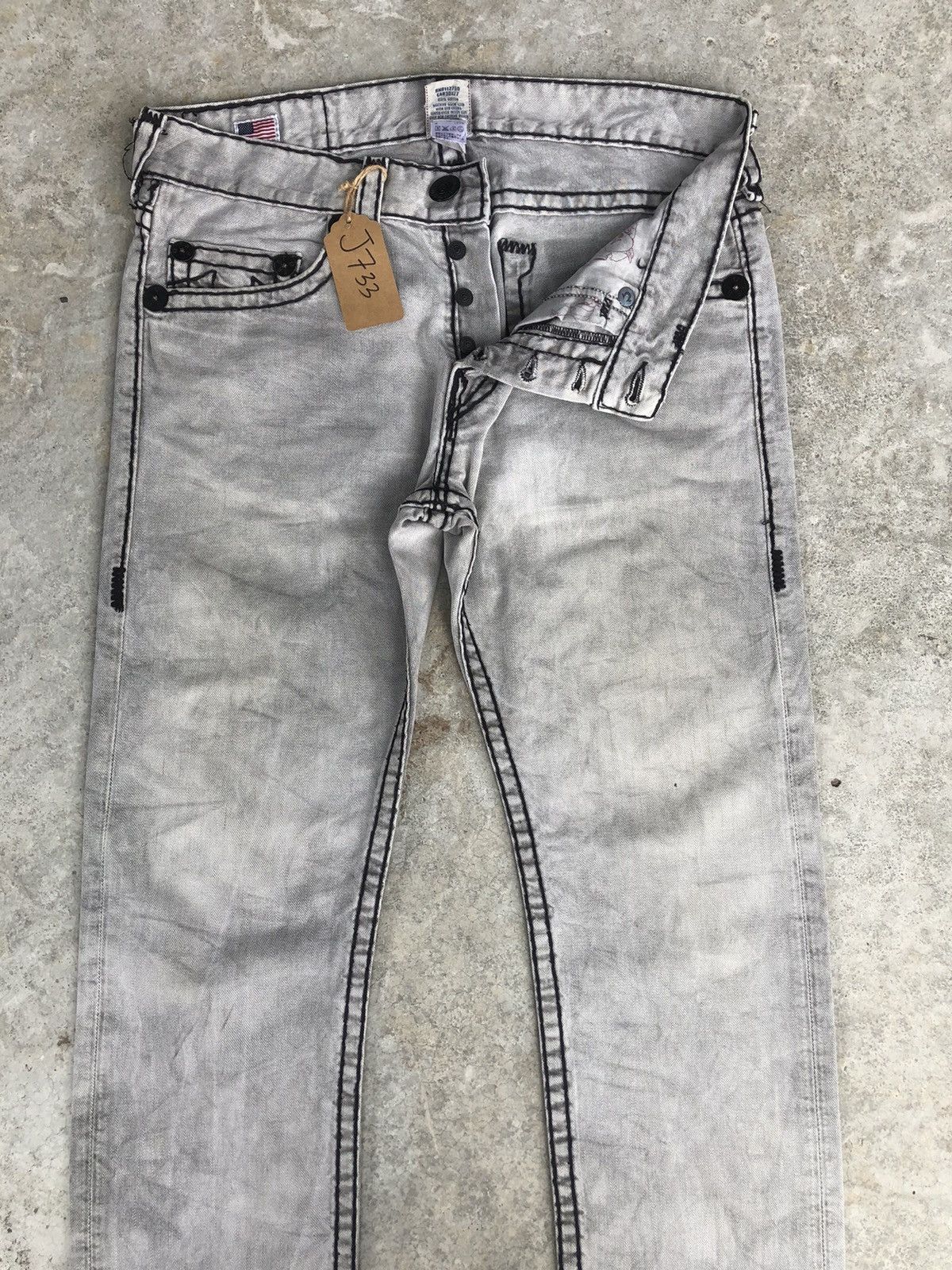 True Religion Vintage True Religion Rocco Super T Distressed Jeans Size US 36 / EU 52 - 3 Thumbnail