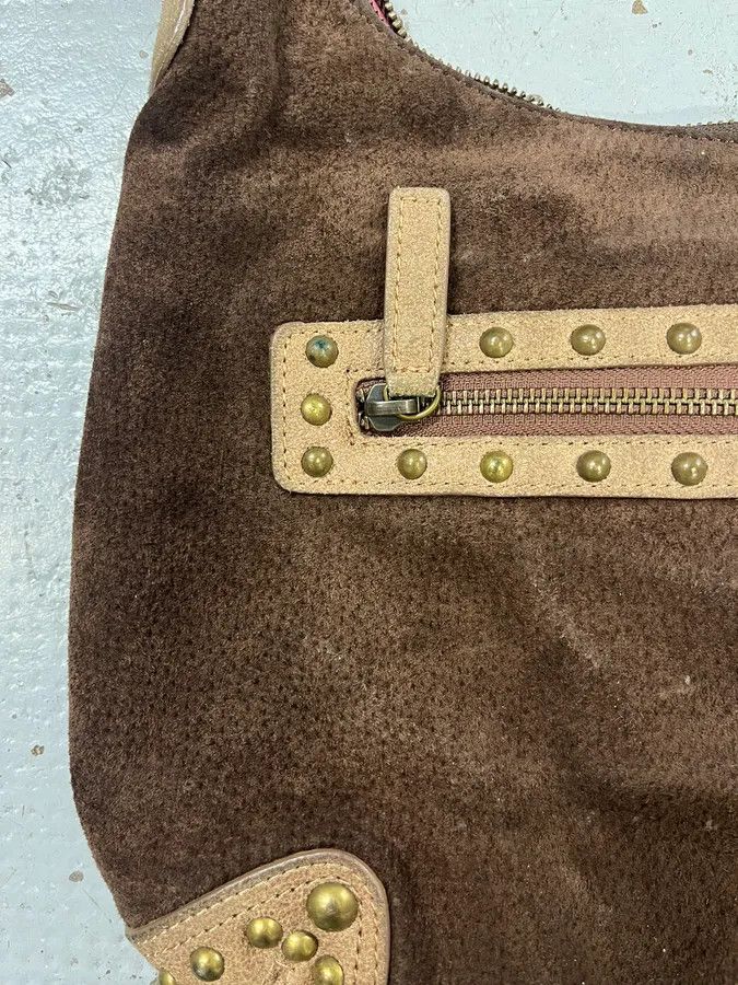 Just Cavalli 2000s Cavalli Brown Suede Leather & Fur Handle Bag Size ONE SIZE - 5 Thumbnail