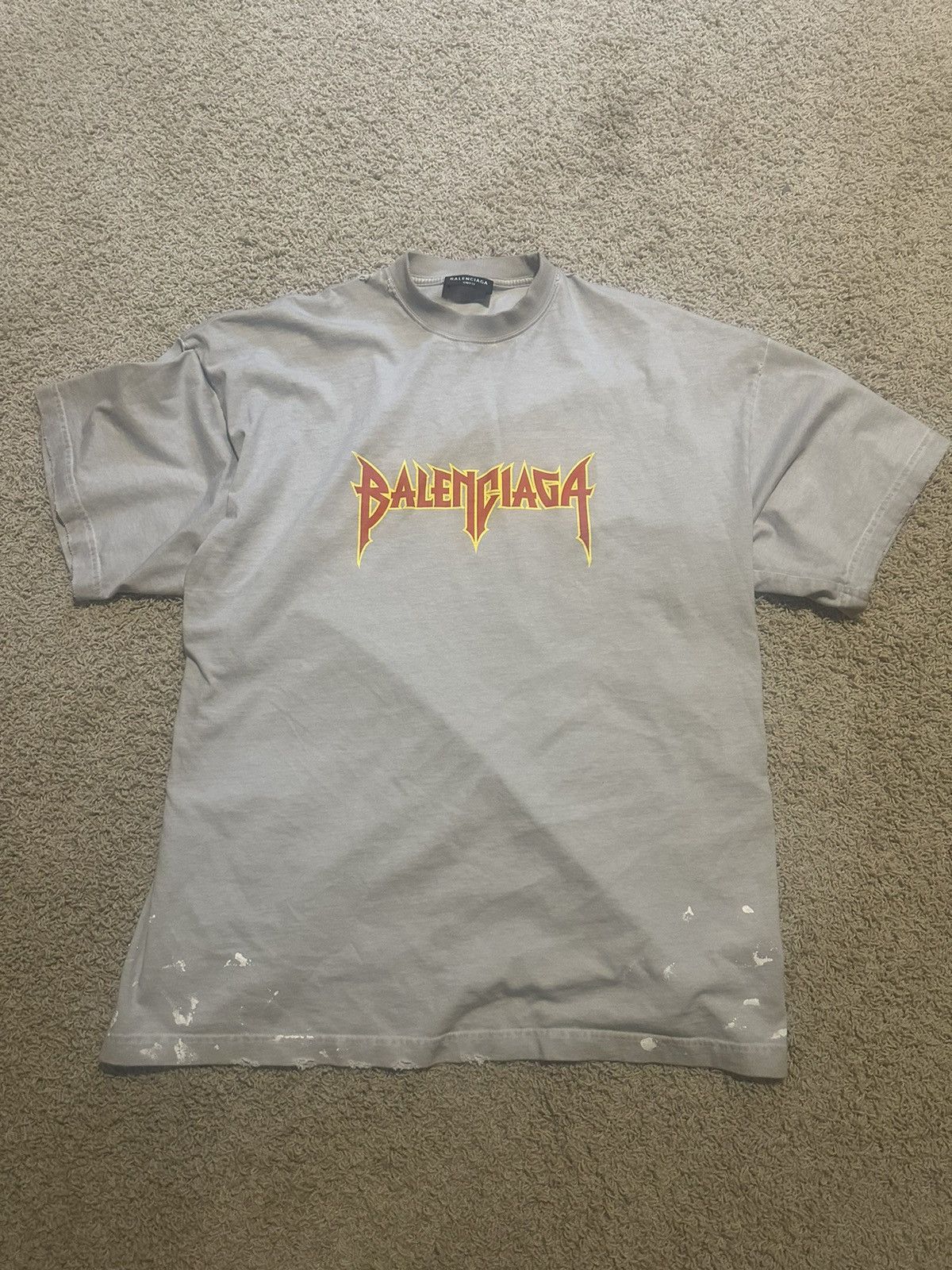 Balenciaga Balenciaga Metallica Print Oversized Shirt Size US L / EU 52-54 / 3 - 1 Thumbnail