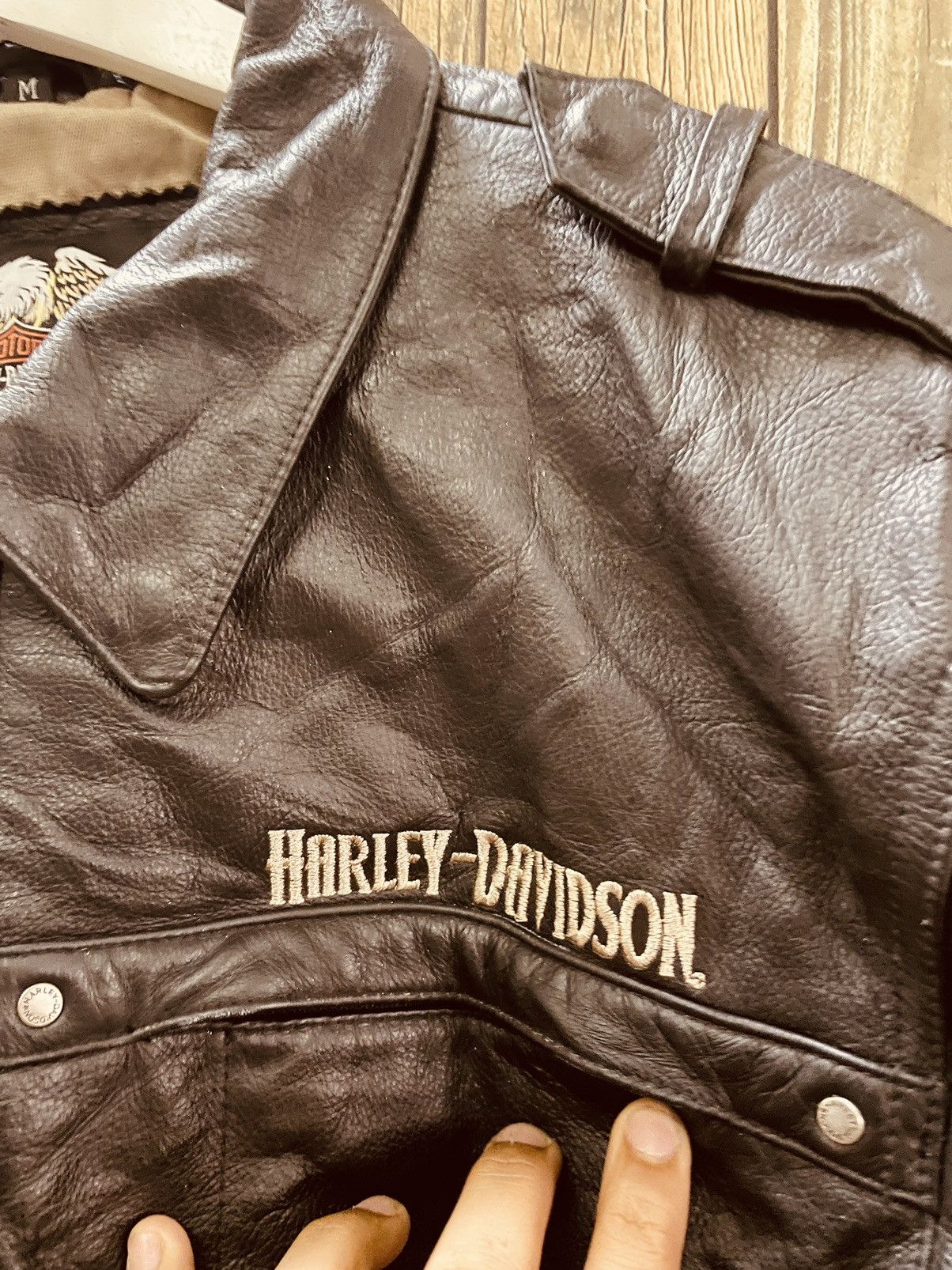 Harley Davidson × Vintage Harley Davidson vintage leather jacket Size US M / EU 48-50 / 2 - 2 Thumbnail