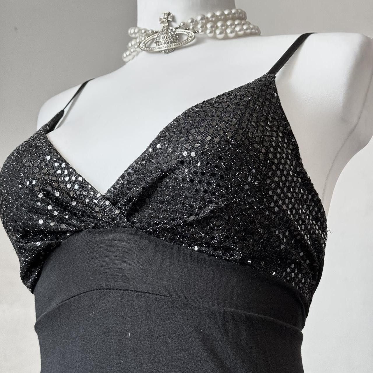 Vintage Unique gothic avant-garde blouse with embroidered sequins Size S / US 4 / IT 40 - 2 Thumbnail